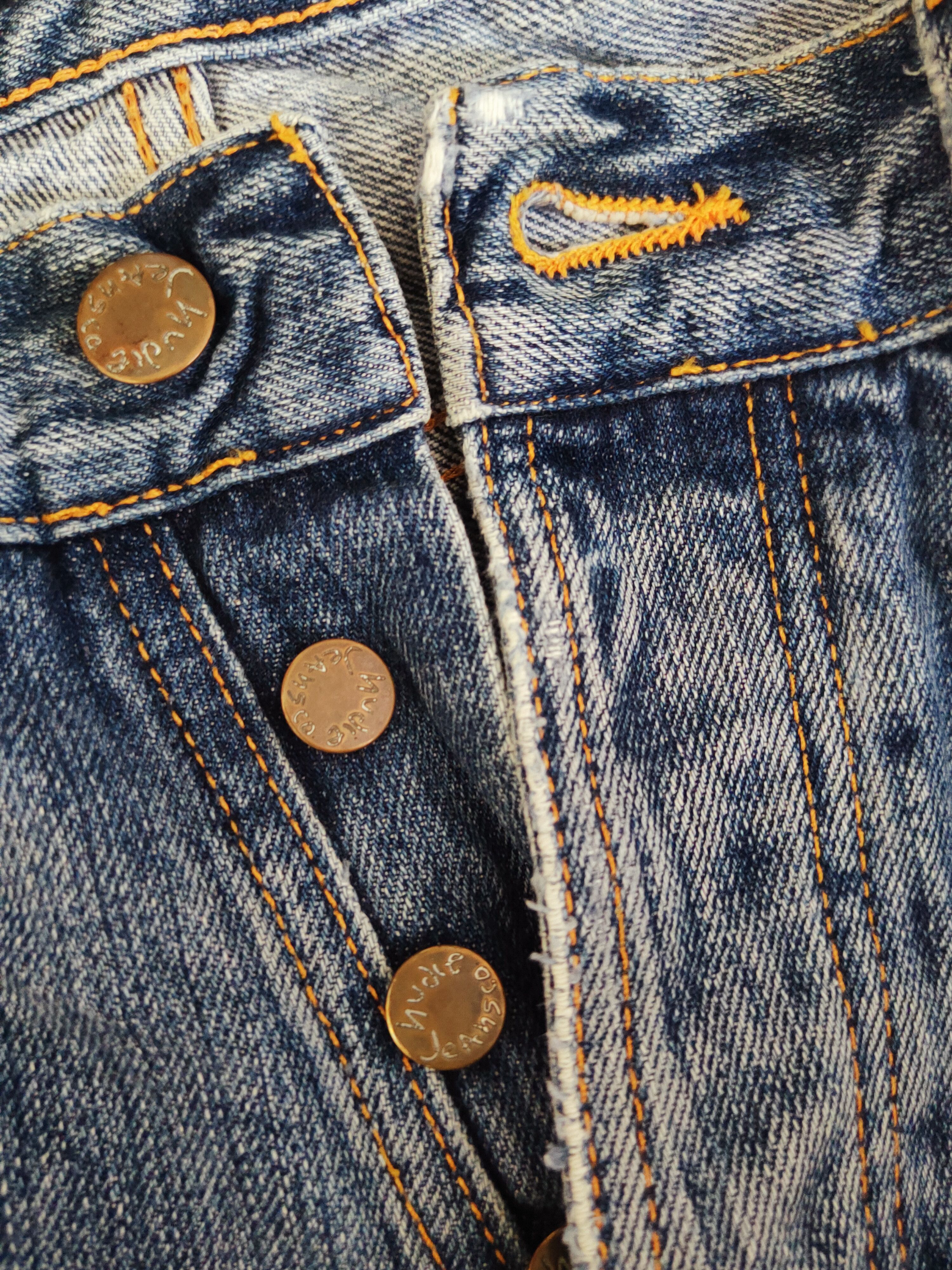 Japanese Brand Nudie Jeans Blue Distressed Ripped Jeans #S2667 Size US 34 / EU 50 - 15 Thumbnail