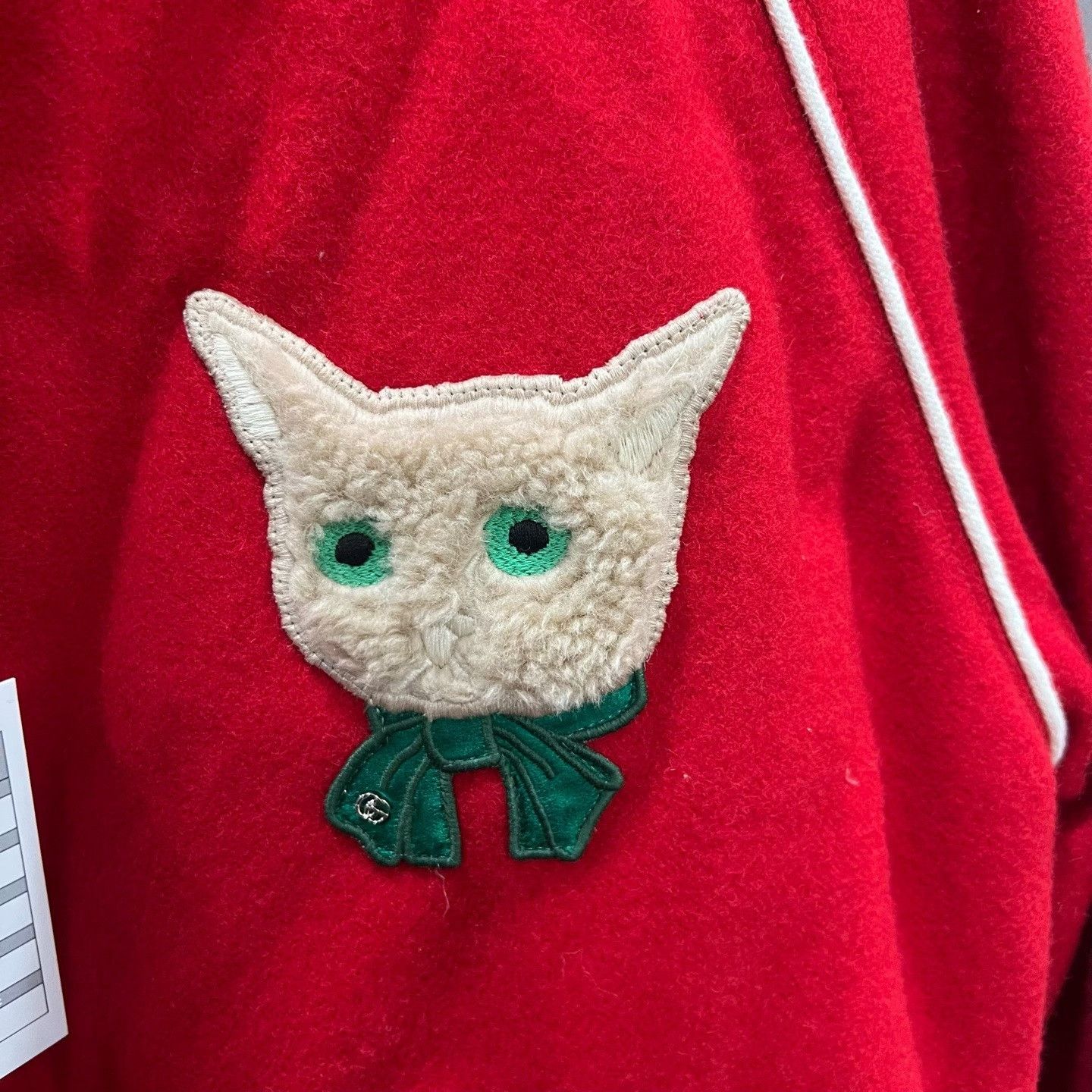 Gucci Gucci Red Cat Lamb Wool Baseball Jacket Size US S / EU 44-46 / 1 - 3 Thumbnail