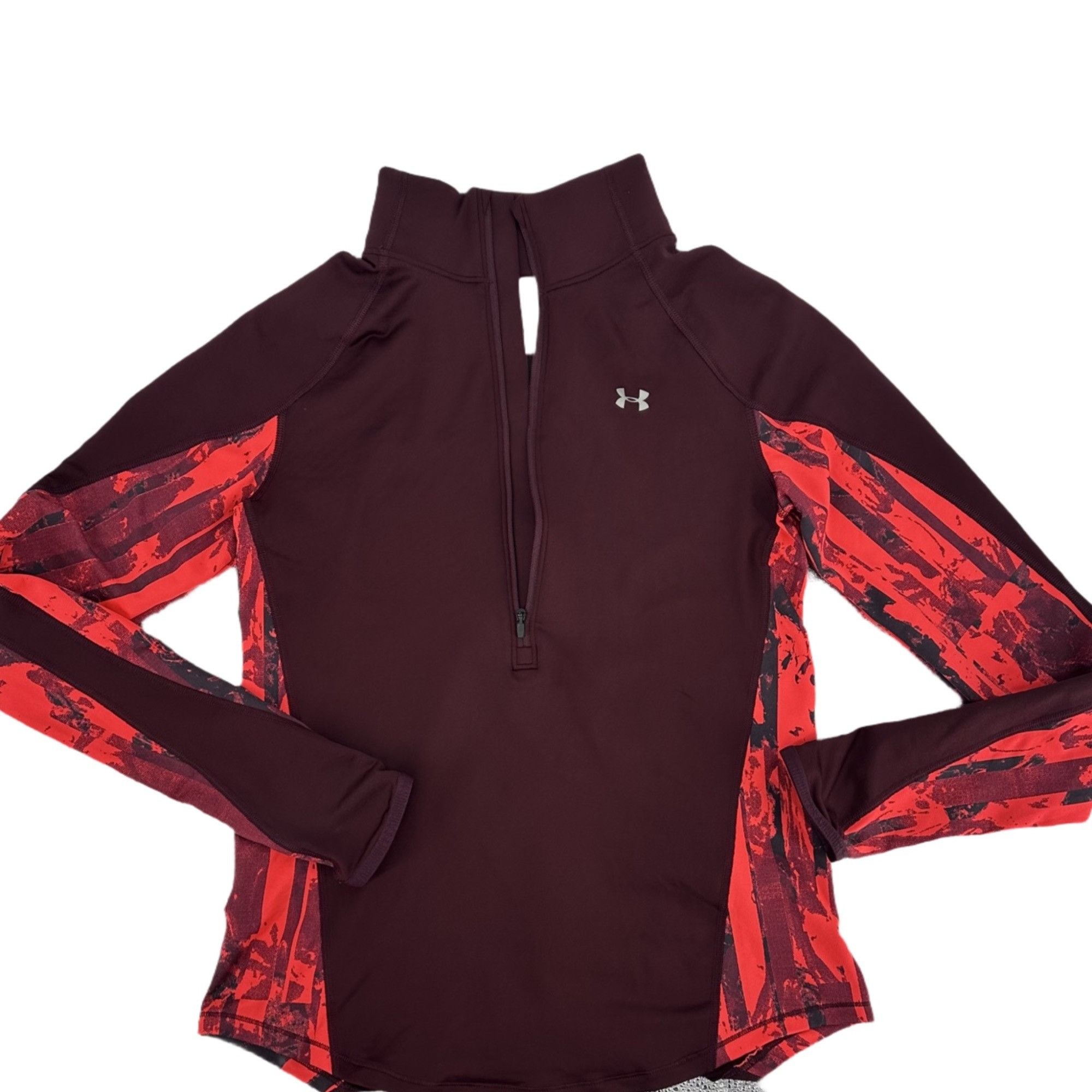Under Armour Under Armour ColdGear ½ Zip Pullover - Brown/Red Graphic - S Size S / US 4 / IT 40 - 3 Thumbnail