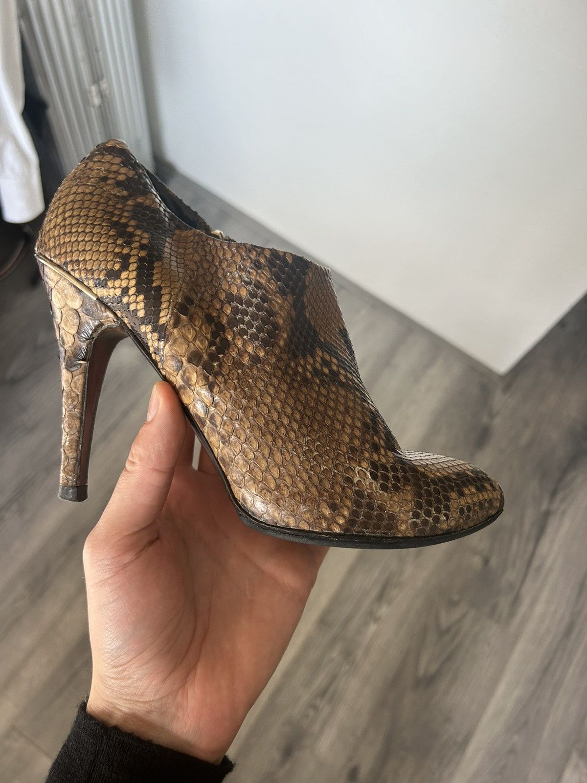 Gucci Gucci Tom Ford Era Python Leather Ankle Boots - Size 37 Size US 7 / IT 37 - 3 Thumbnail