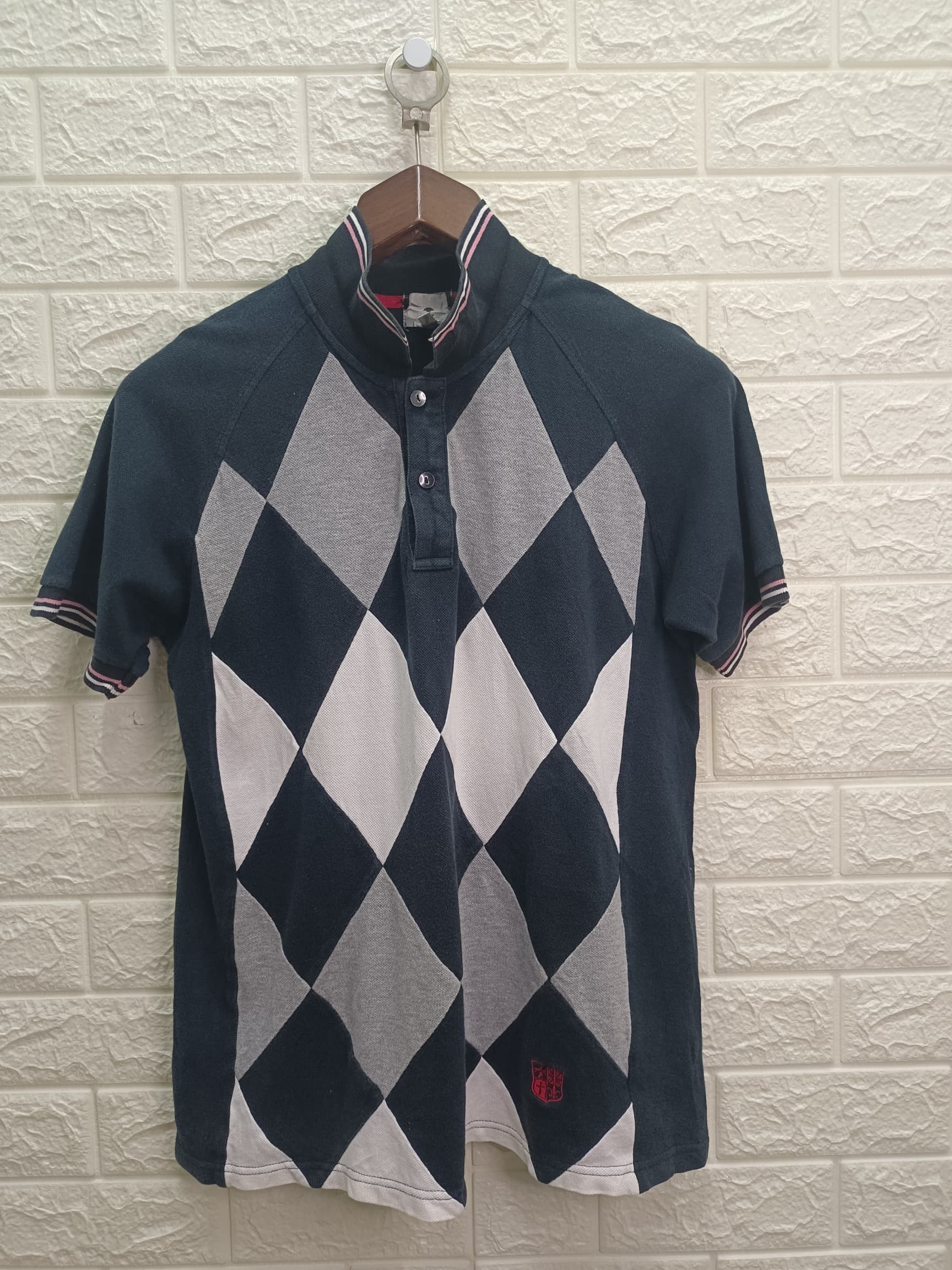 Vintage vintage TK Polo Tees checkers pattern board Size US L / EU 52-54 / 3 - 1 Thumbnail