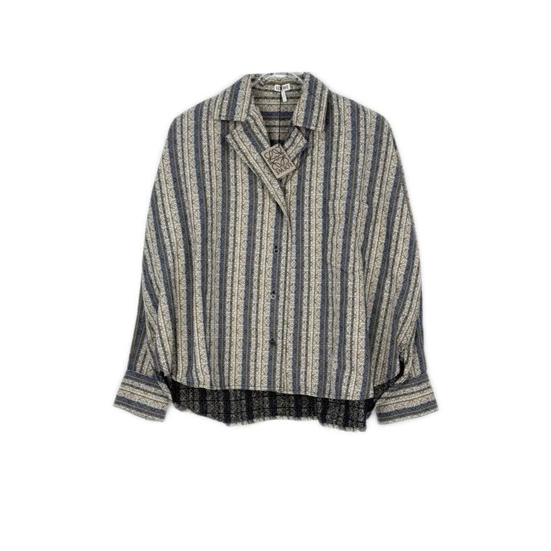 Loewe LOEWE National style vertical stripes full print shirt jac Size XS / US 0-2 / IT 36-38 - 1 Thumbnail