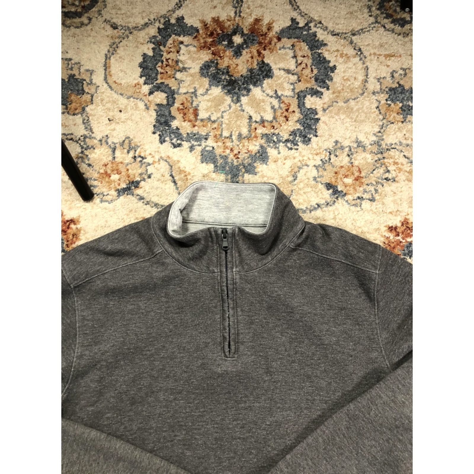 Bonobos Bonobos Sweatshirt Mens XL Gray 1/4 Zip Slim Knit Mock Neck Pullover Solid Size US XL / EU 56 / 4 - 2 Thumbnail