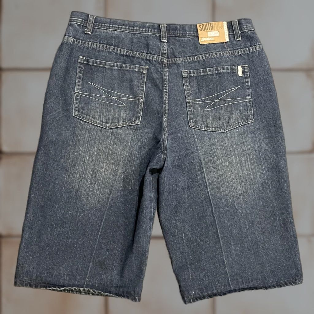Southpole VINTAGE Southpole Bermuda Shorts Men Blue 42 Relaxed Fit 16" Inseam Denim Pocket Front Flat Front Casual Jeans Size US 42 / EU 58 - 1 Thumbnail