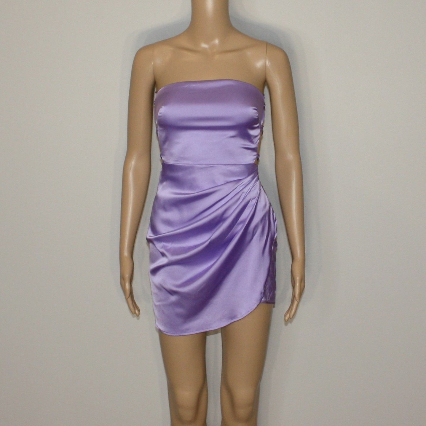 Other Lucy in the Sky Satin Open Back Lea Love Affair Periwinkle Size XS / US 0-2 / IT 36-38 - 5 Thumbnail