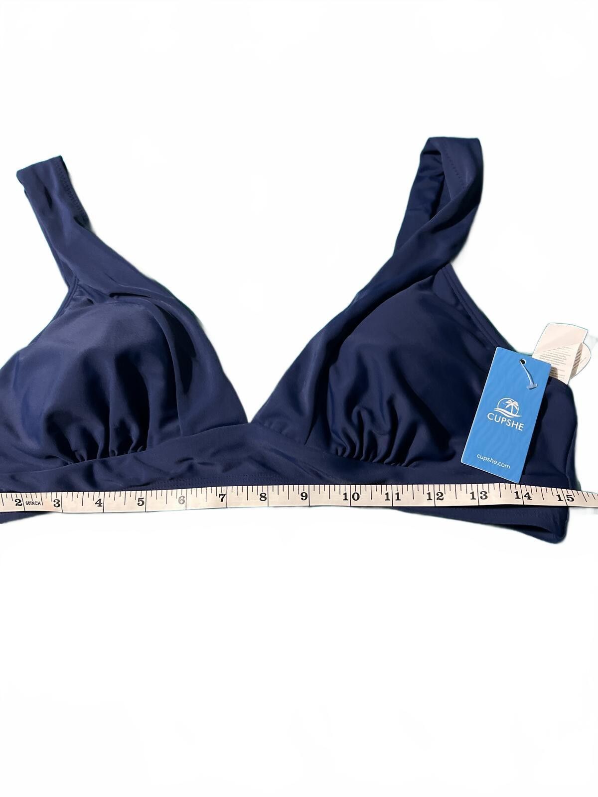 Other Cupshe Navy Blue Bikini Top with Tags L top only Size L / US 10 / IT 46 - 4 Thumbnail