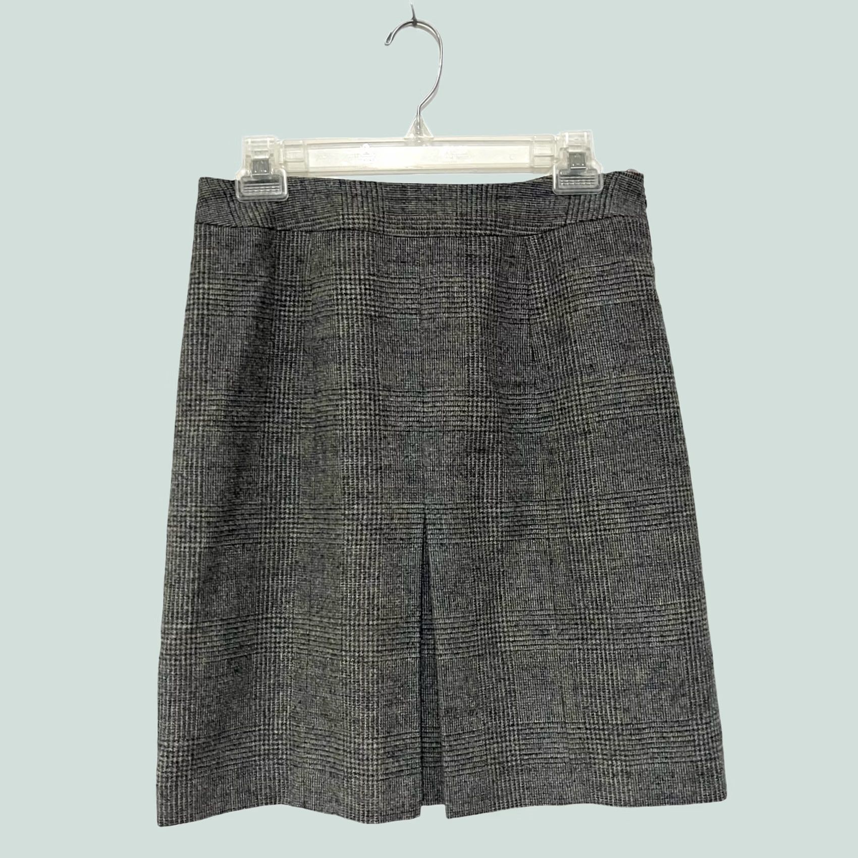 Brooks Brothers Brooks Brothers Wool Blend Skirt Sz 2 Pleated Gray Glen Plaid A-Line Womens Office Academia Preppy 90s Twee (Vintage: No) Size 26" / US 2 / IT 38 - 1 Thumbnail