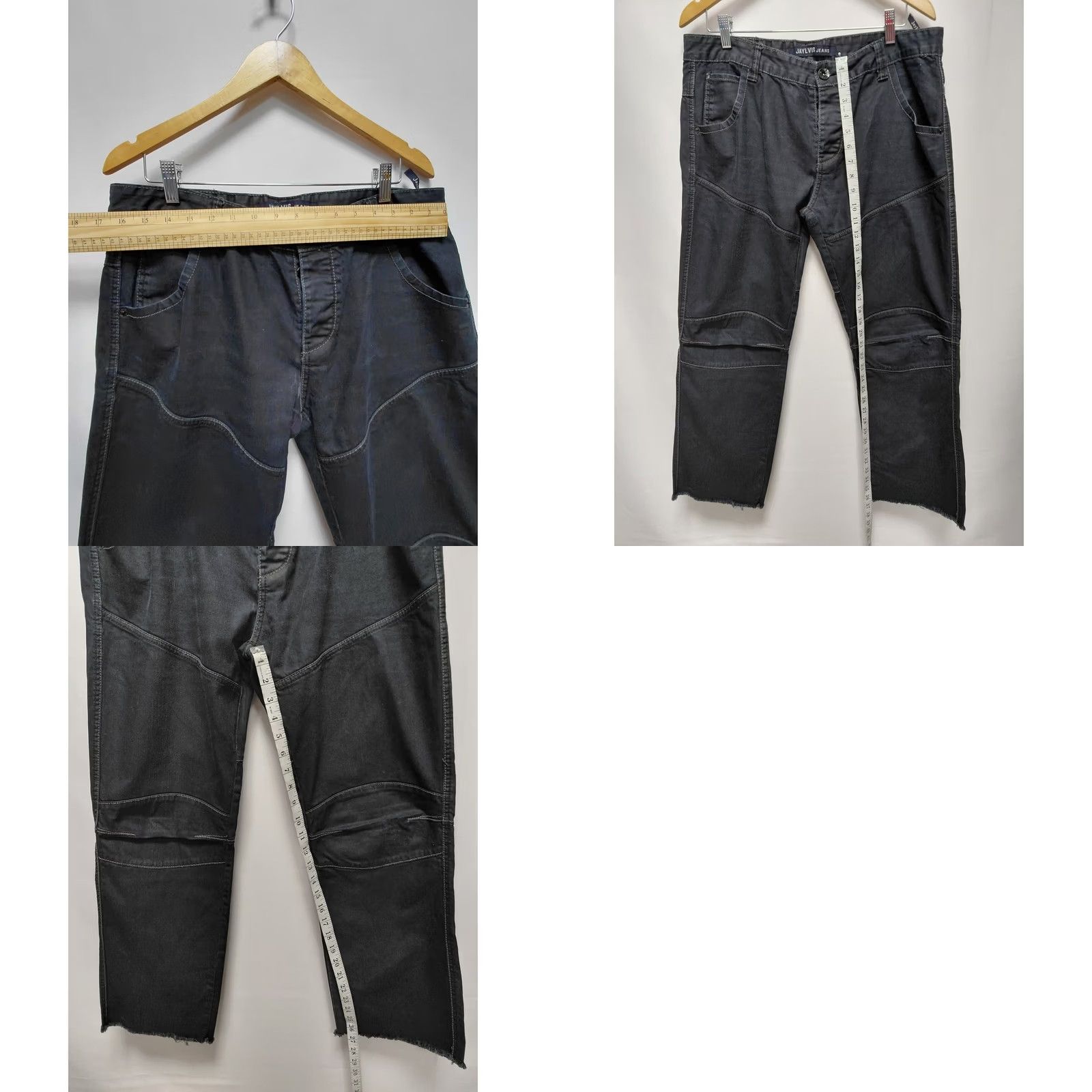 Vintage Jaylvis Jeans Black Cotton Pants Solid Denim Size 36 Mens Size US 36 / EU 52 - 10 Thumbnail