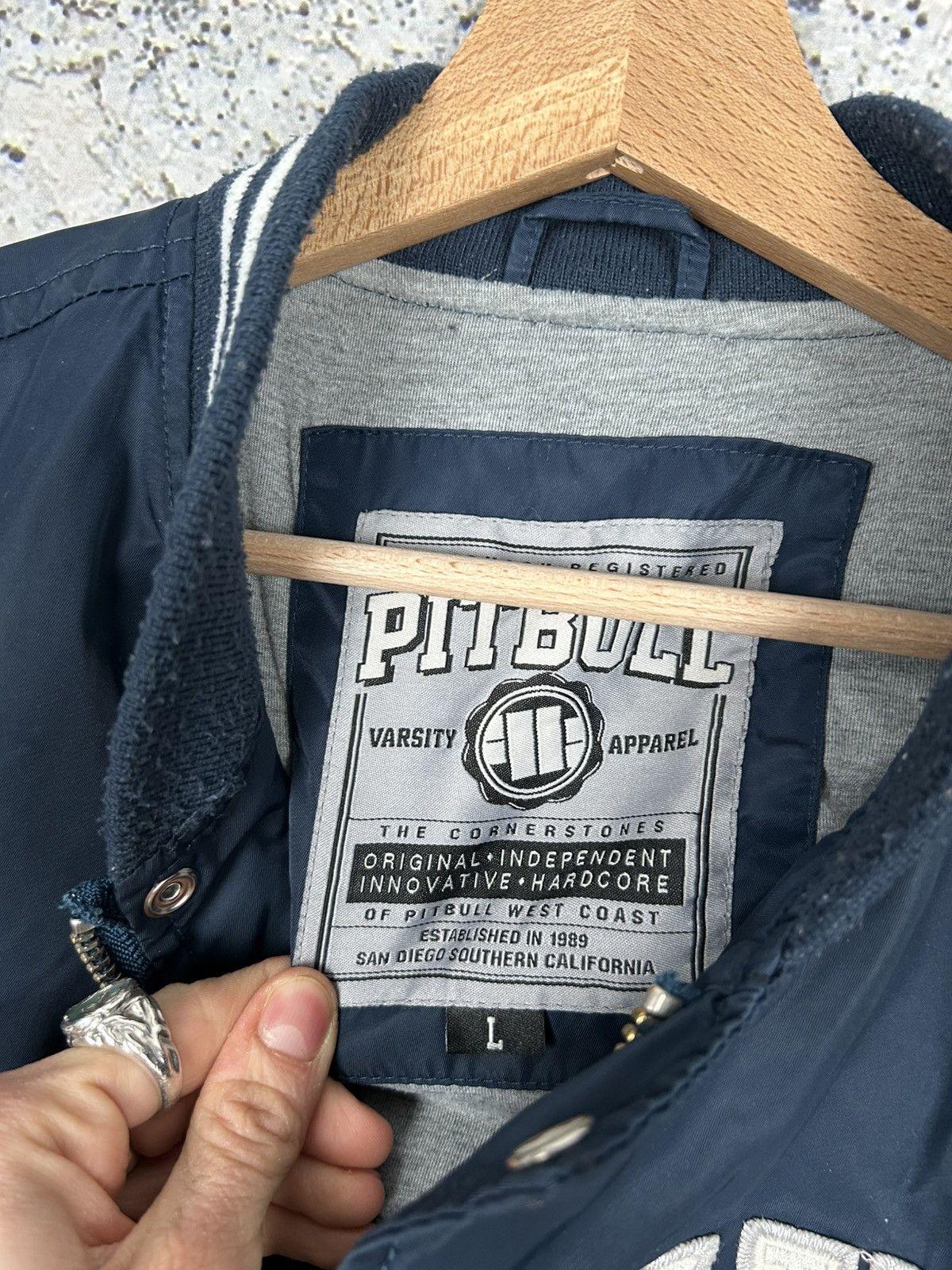 Vintage Vintage Pitbull Varsity Jacket Baseball 90s Boxy Oversized Size US L / EU 52-54 / 3 - 7 Thumbnail