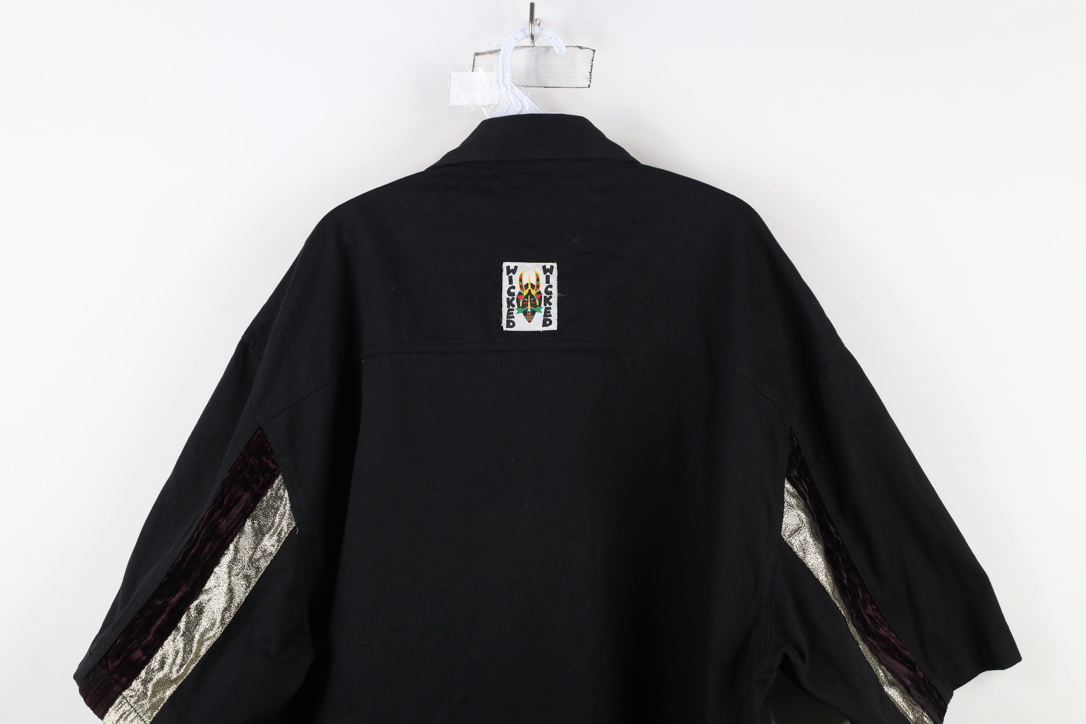 Vintage Vintage 90s Streetwear Hip Hop Velour Trim Button Shirt Size US XXL / EU 58 / 5 - 14 Thumbnail