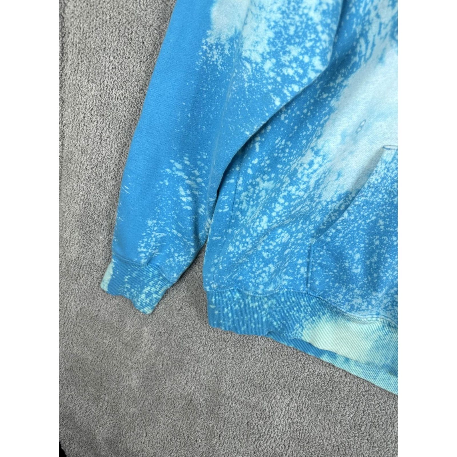 The North Face The North Face Hoodie Mens L Blue Tie Dye Never Stop Exploring Graphic Print Hooded Pullover Sweatshirt Front Logo Back Logo Size US L / EU 52-54 / 3 - 2 Thumbnail