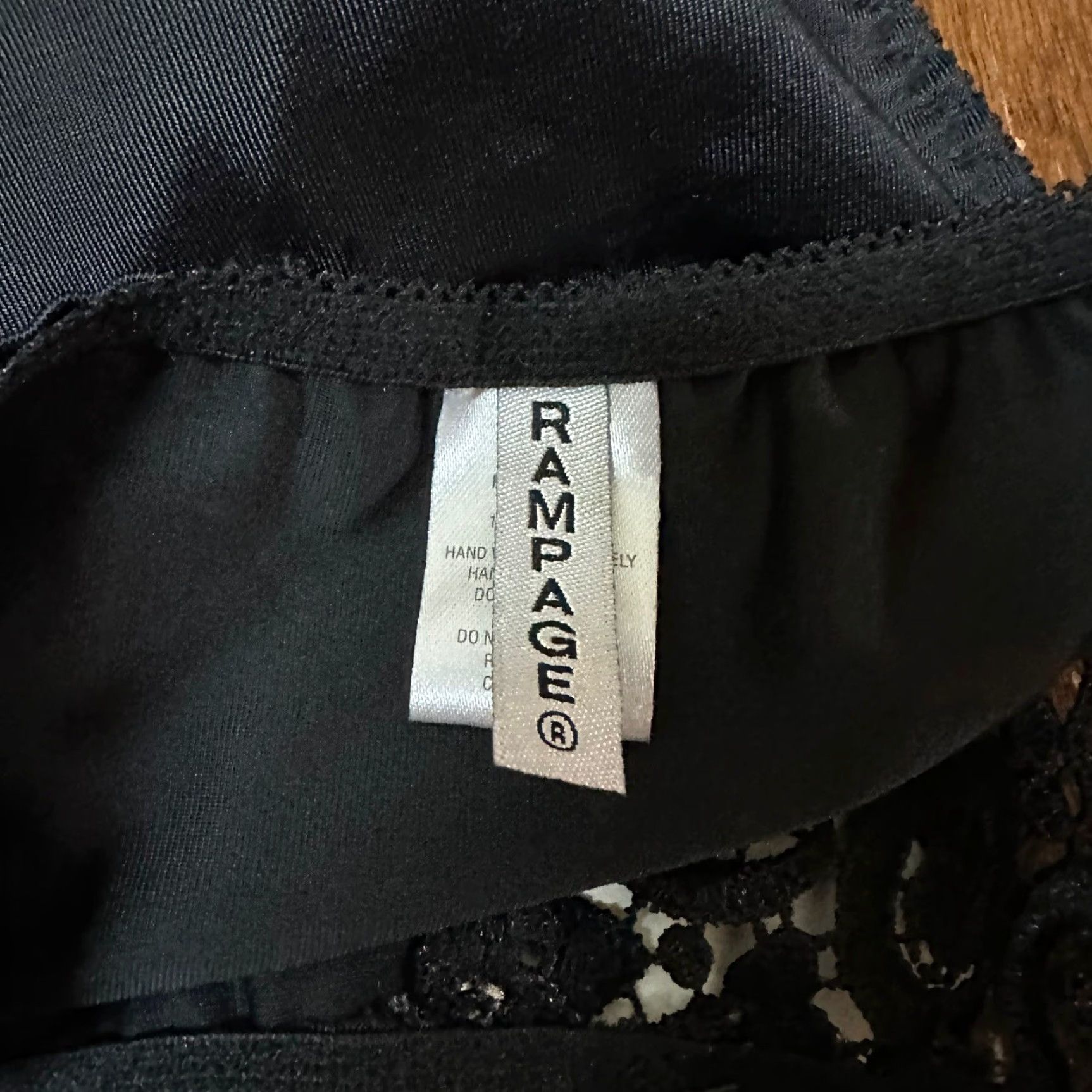 Vintage VINTAGE Rampage Black High Cut Lace Bikini Panty Panties Size M NWT Size 32" / US 10 / IT 46 - 5 Thumbnail