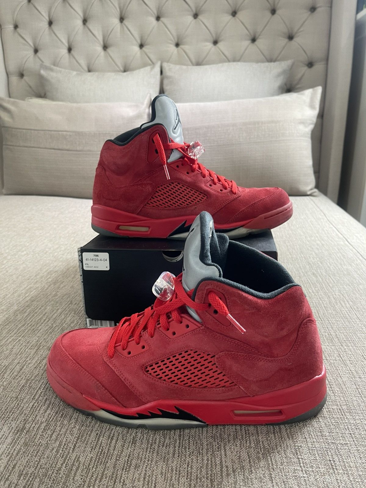 Jordan Brand Air Jordan 5 Retro ‘Red Suede’ Size US 12 / EU 45 - 9 Thumbnail