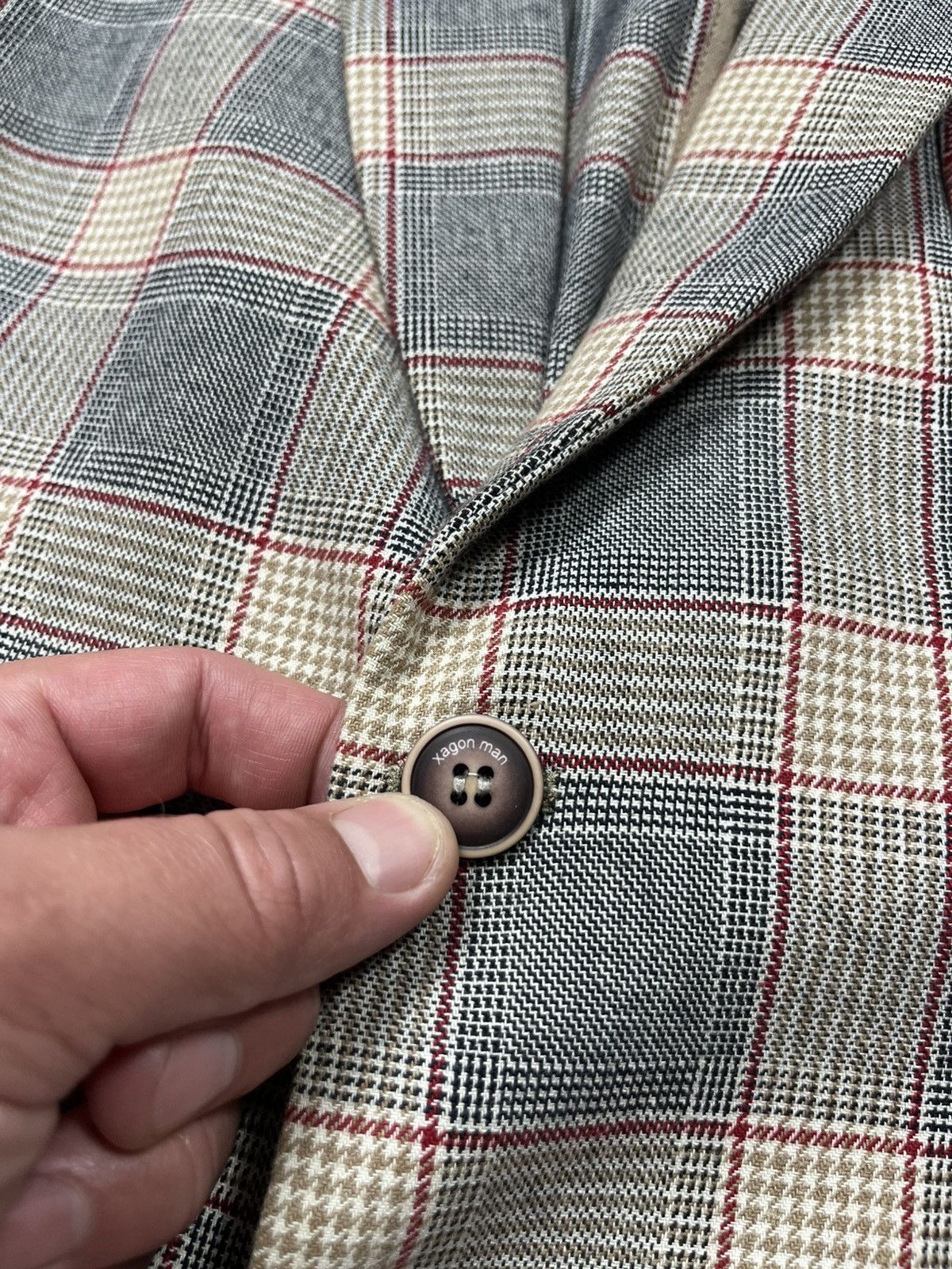 Xagon Man Xagon Man Checkered Blazer Jacket Italy Cotton Size 54 Size US L / EU 52-54 / 3 - 6 Thumbnail