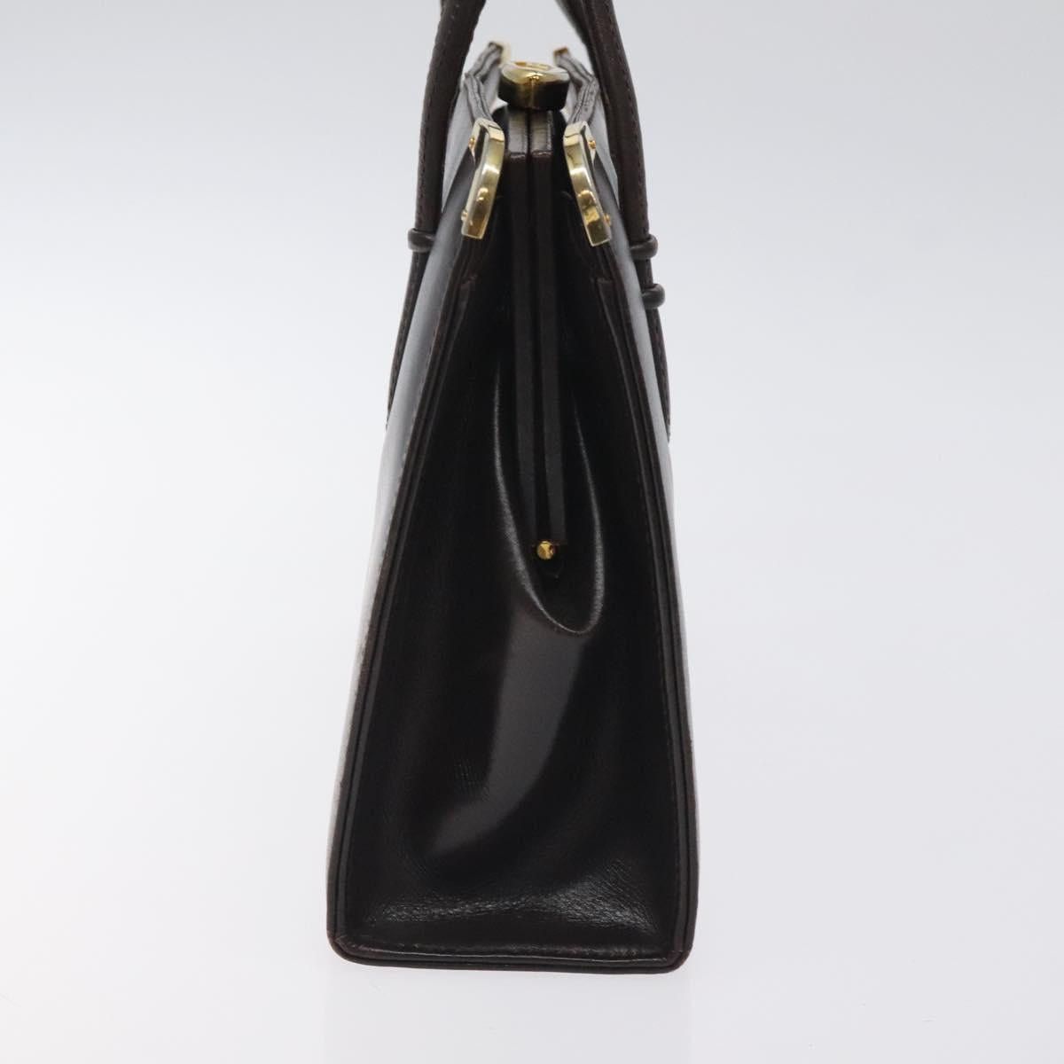 Gucci GUCCI Hand Bag Leather Brown Gold Size ONE SIZE - 4 Thumbnail