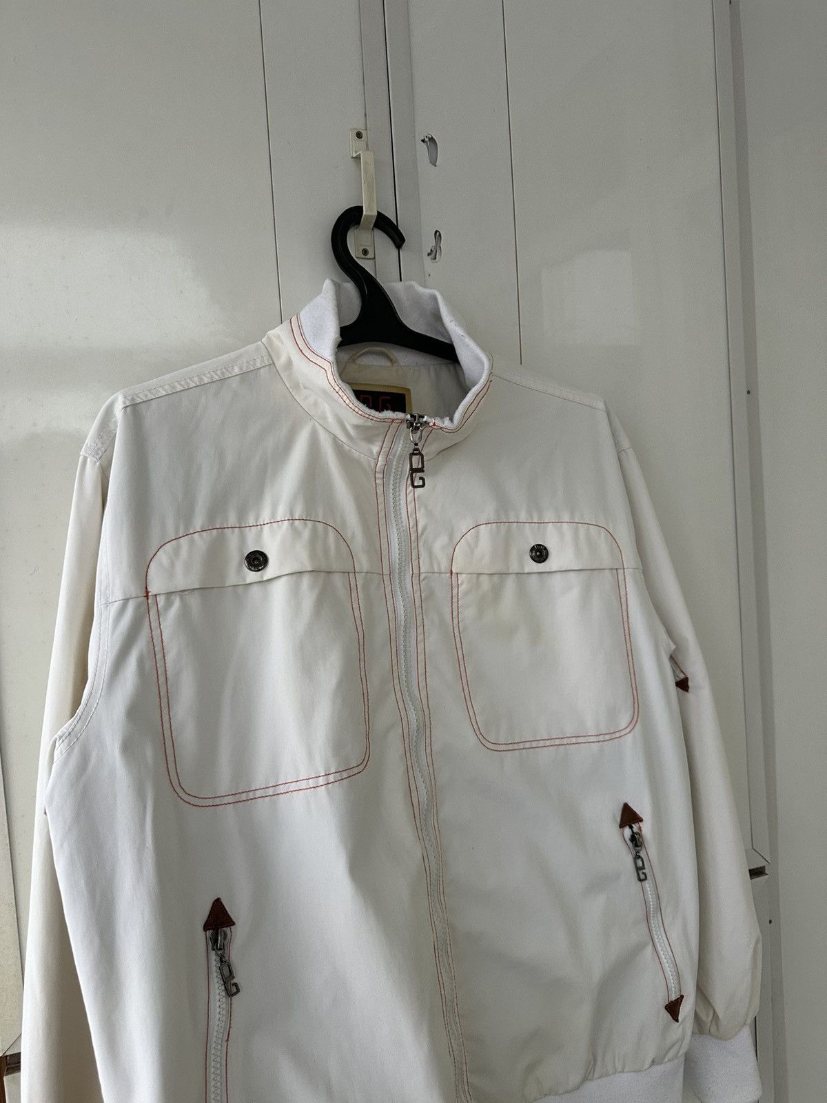 Dolce & Gabbana × Vintage Vintage Dolce Gabbana Nylon White Jacket Y2K Fit Size US L / EU 52-54 / 3 - 8 Thumbnail