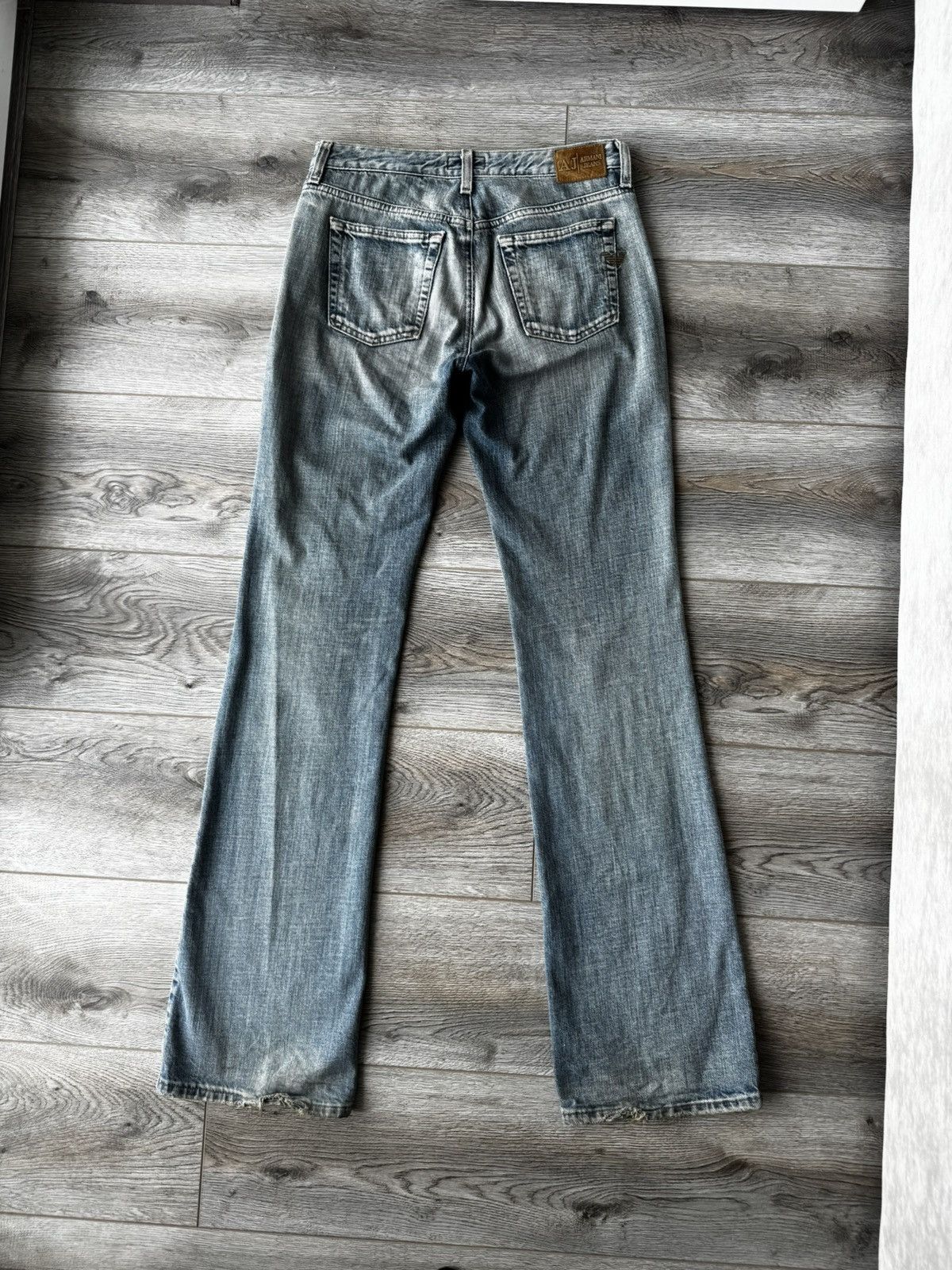 Armani Vintage Armani Jeans Y2k Bootcut Distressed Womens Jeans Size 27" / US 4 / IT 40 - 1 Thumbnail