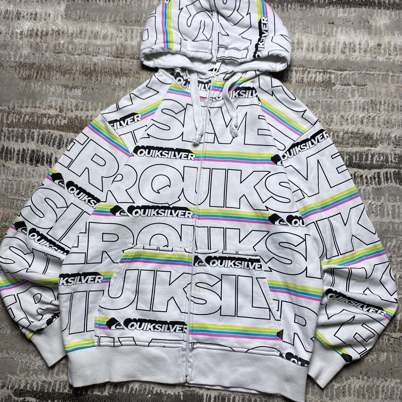 Quiksilver Quiksilver Y2K Logo Hoodie White M Size US M / EU 48-50 / 2 - 2 Thumbnail
