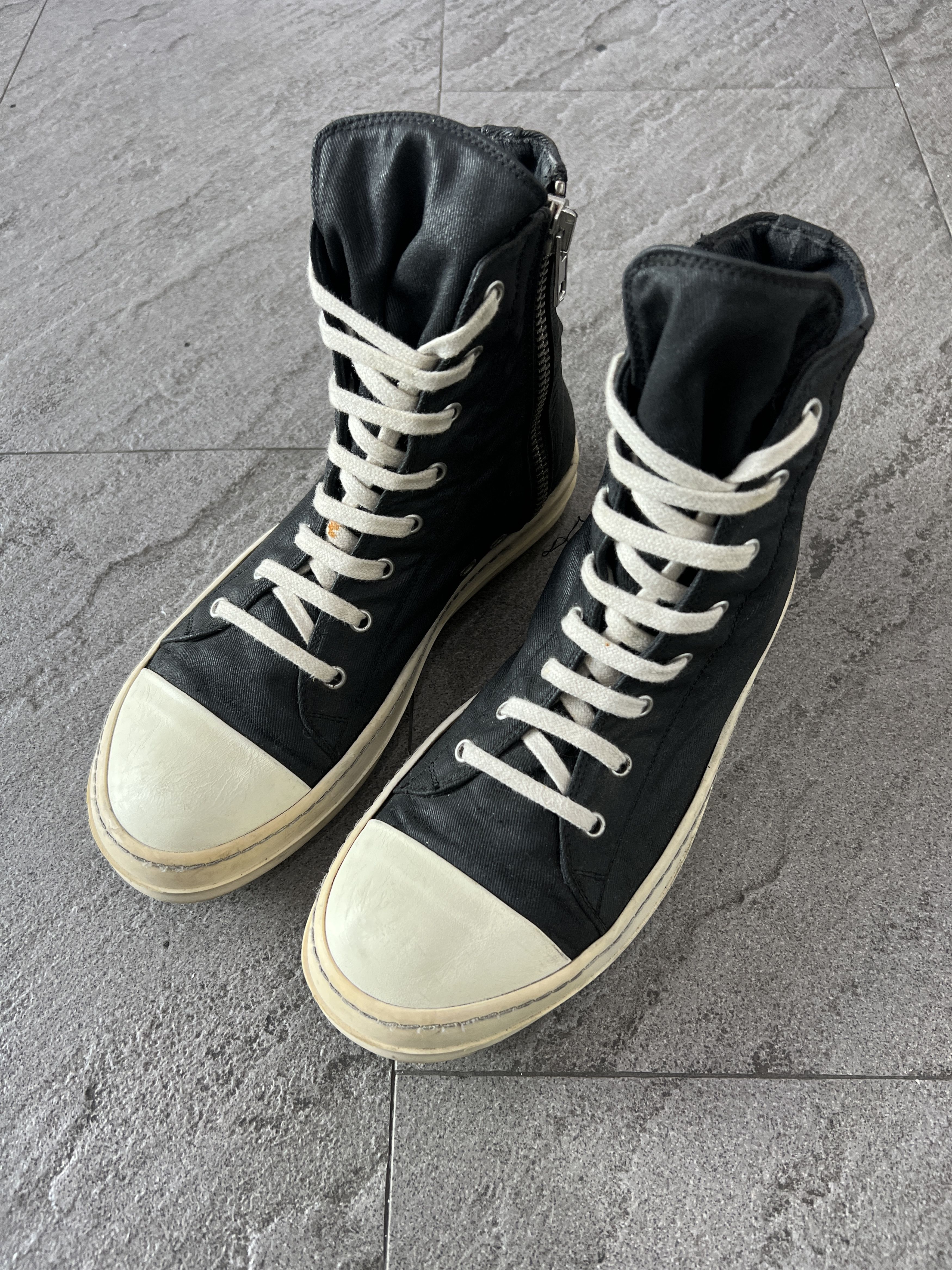 Rick Owens Drkshdw Rick Owens DRKSHDW Ramones black canvas Size US 7 / EU 40 - 7 Thumbnail