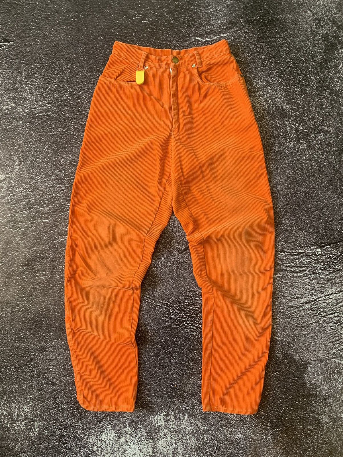 Fiorucci Fiorucci Corduroy Orange Velvet Trousers Safety Jeans Size 25" / US 0 / IT 36 - 2 Thumbnail