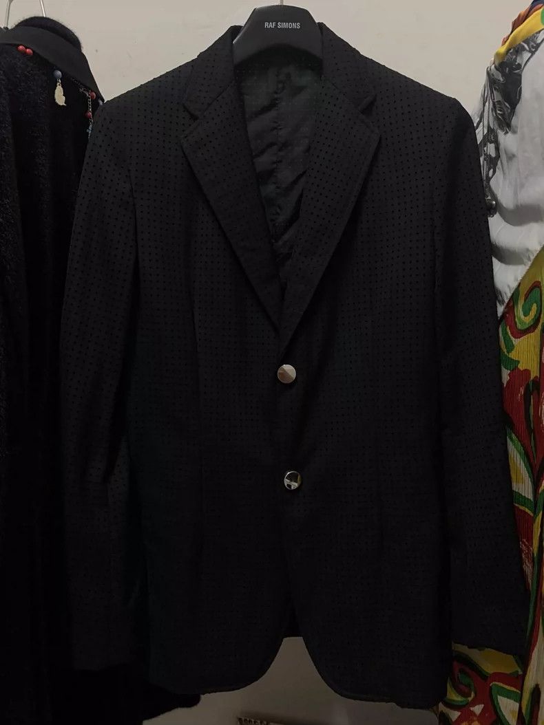 Raf Simons Raf Simons SS14 show-up laser punched wool jacket Size US S / EU 44-46 / 1 - 1 Thumbnail