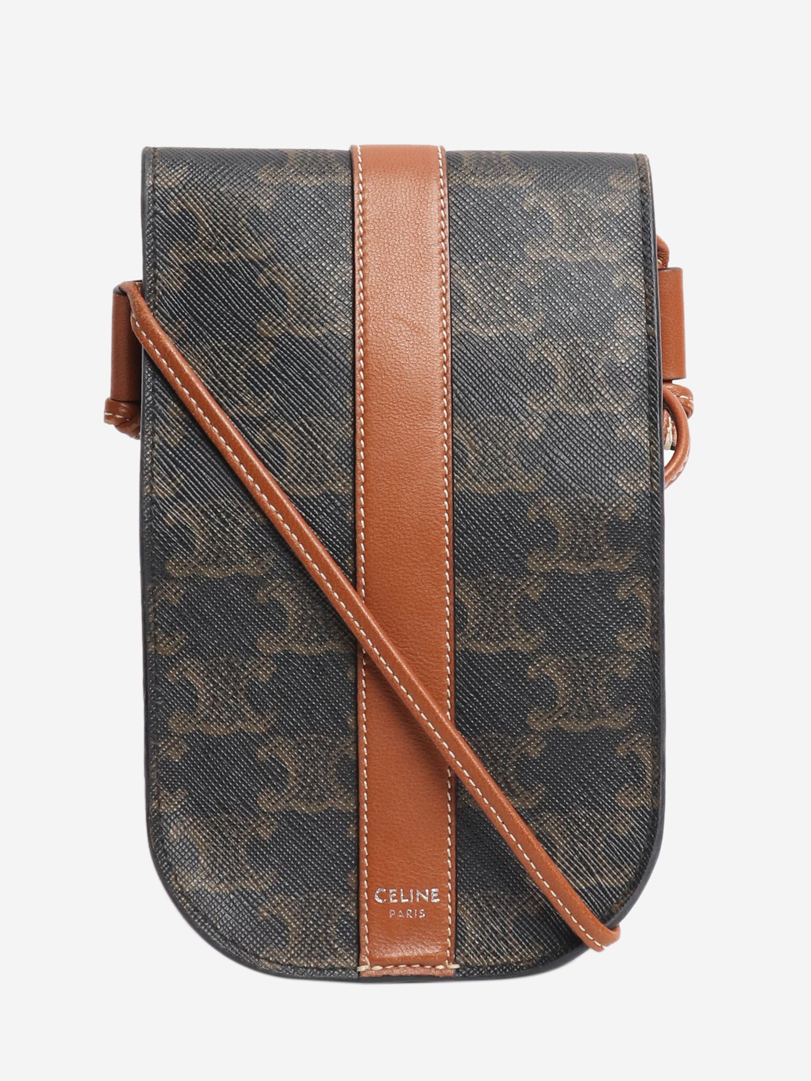 Celine Brown Triomphe phone pouch Size ONE SIZE - 1 Thumbnail