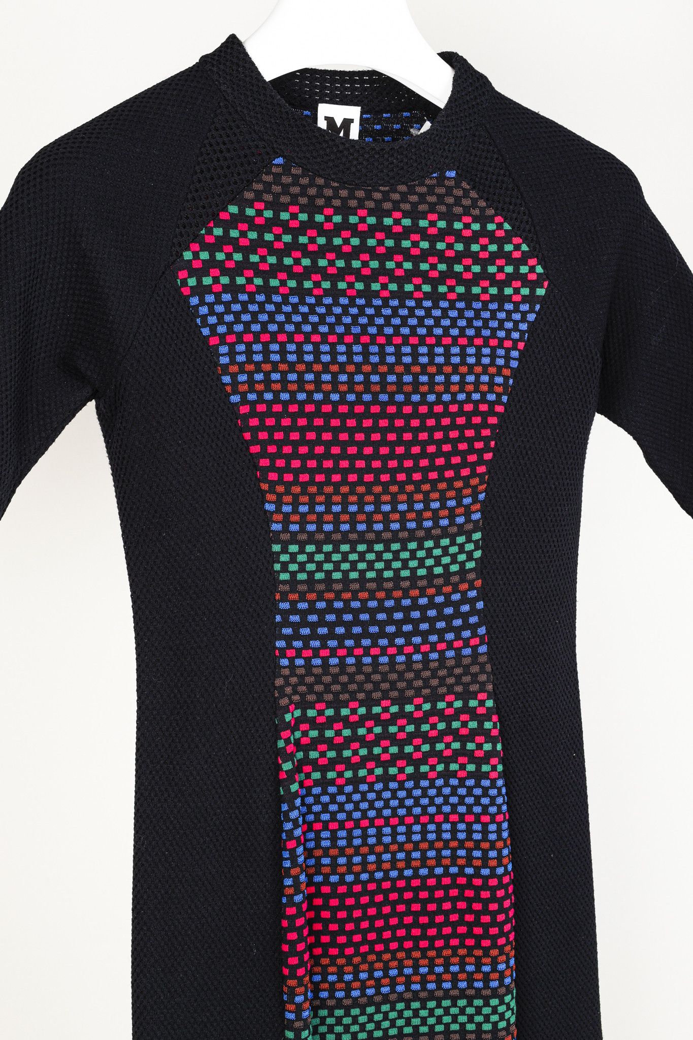 Missoni M Missoni Black Multicoloured Cube Knit Bodycon Dress Size M / US 6-8 / IT 42-44 - 3 Thumbnail
