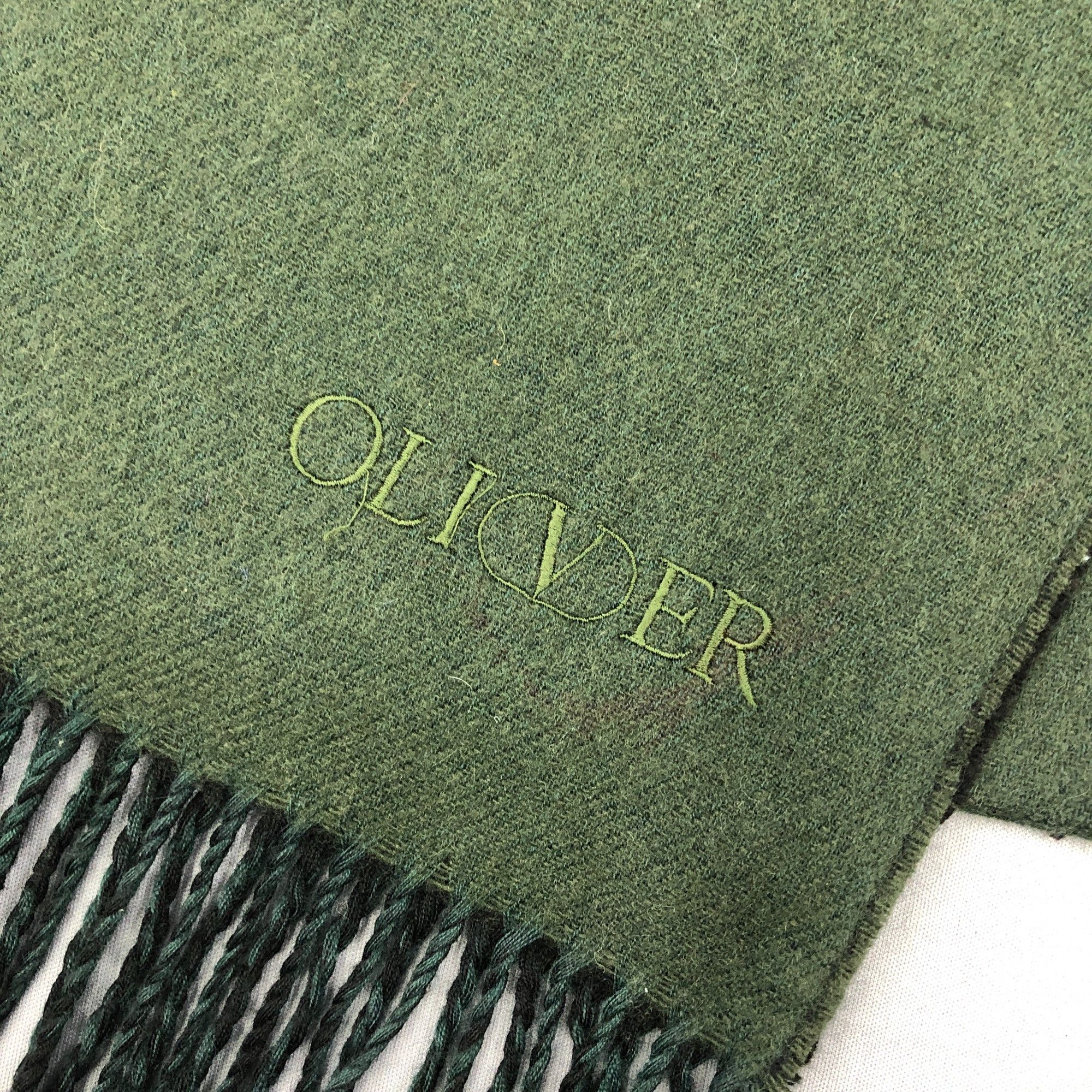 Japanese Brand Vintage Oliver Scarf Muffler Wool Winter Fringe Scarves Size ONE SIZE - 4 Thumbnail