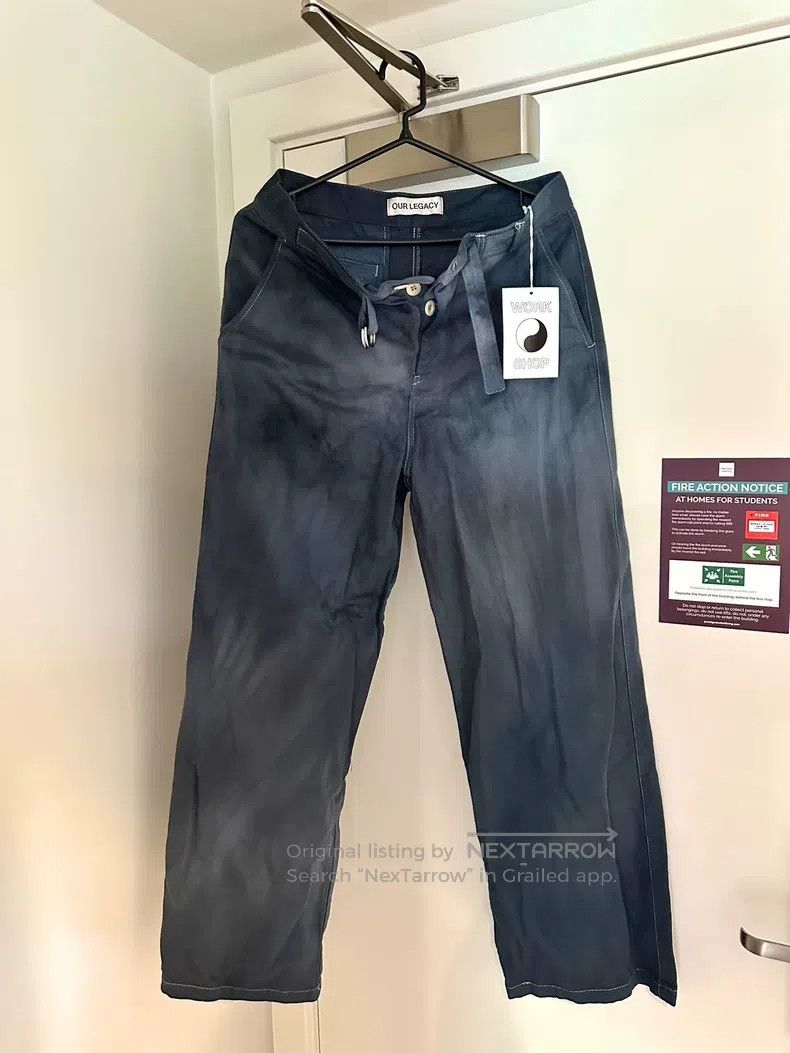 Our Legacy Cotton washed texture straight leg pants