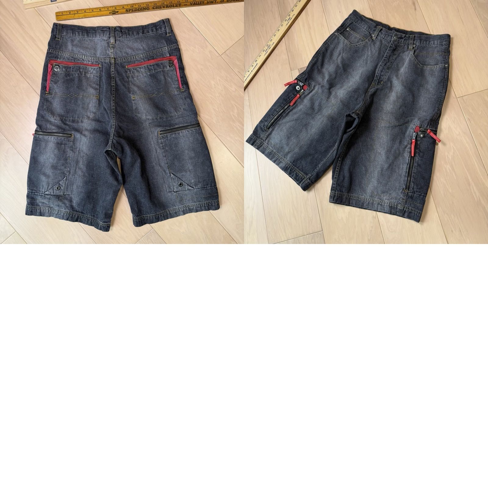 Vintage VINTAGE No Boundaries Shorts 31 Black Y2K Baggy Cargo Denim Skater Tribal Mens Size US 31 - 8 Thumbnail