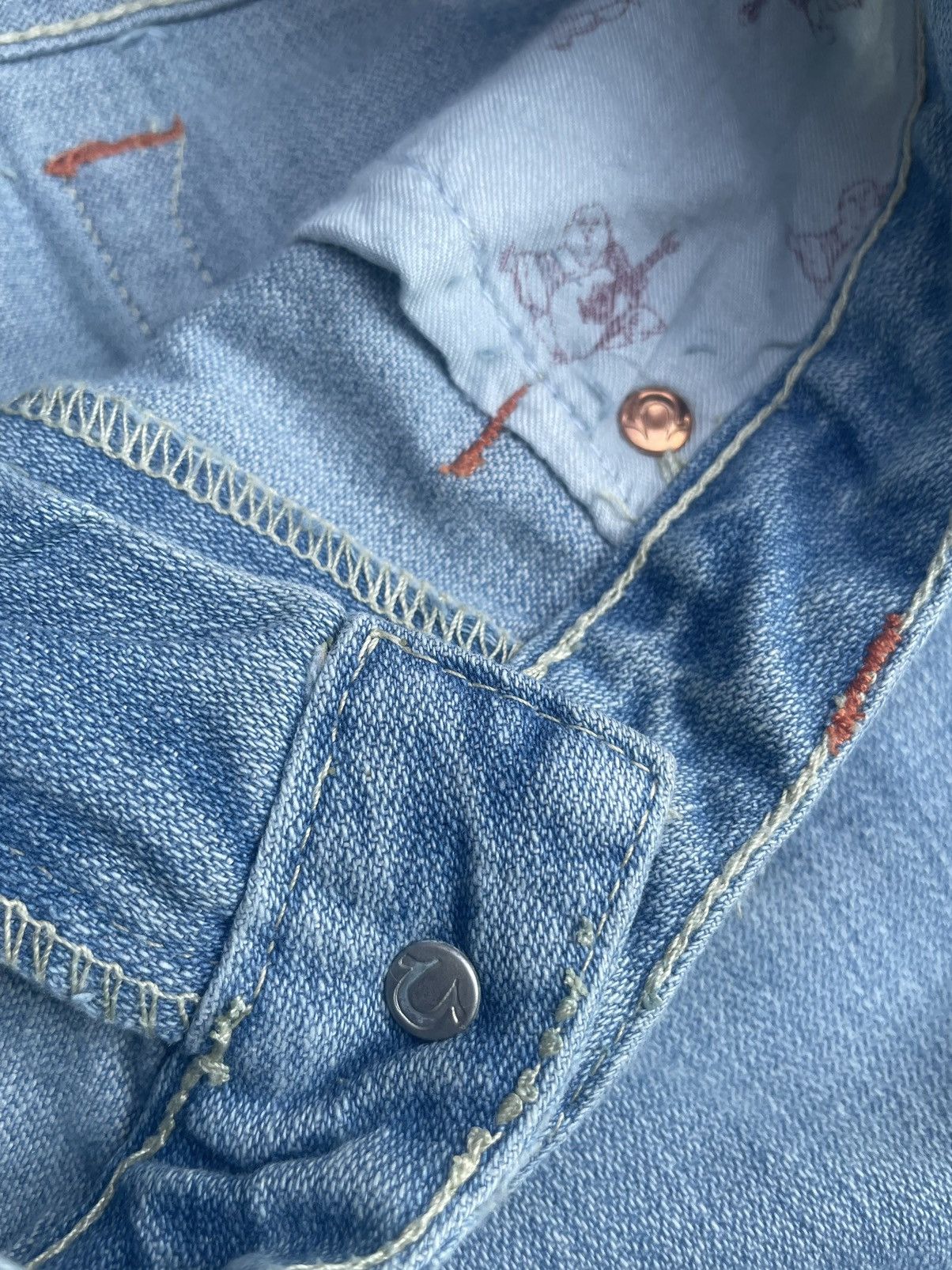 True Religion True Religion Joey Big T Distresed Denim Size 32" / US 10 / IT 46 - 12 Thumbnail