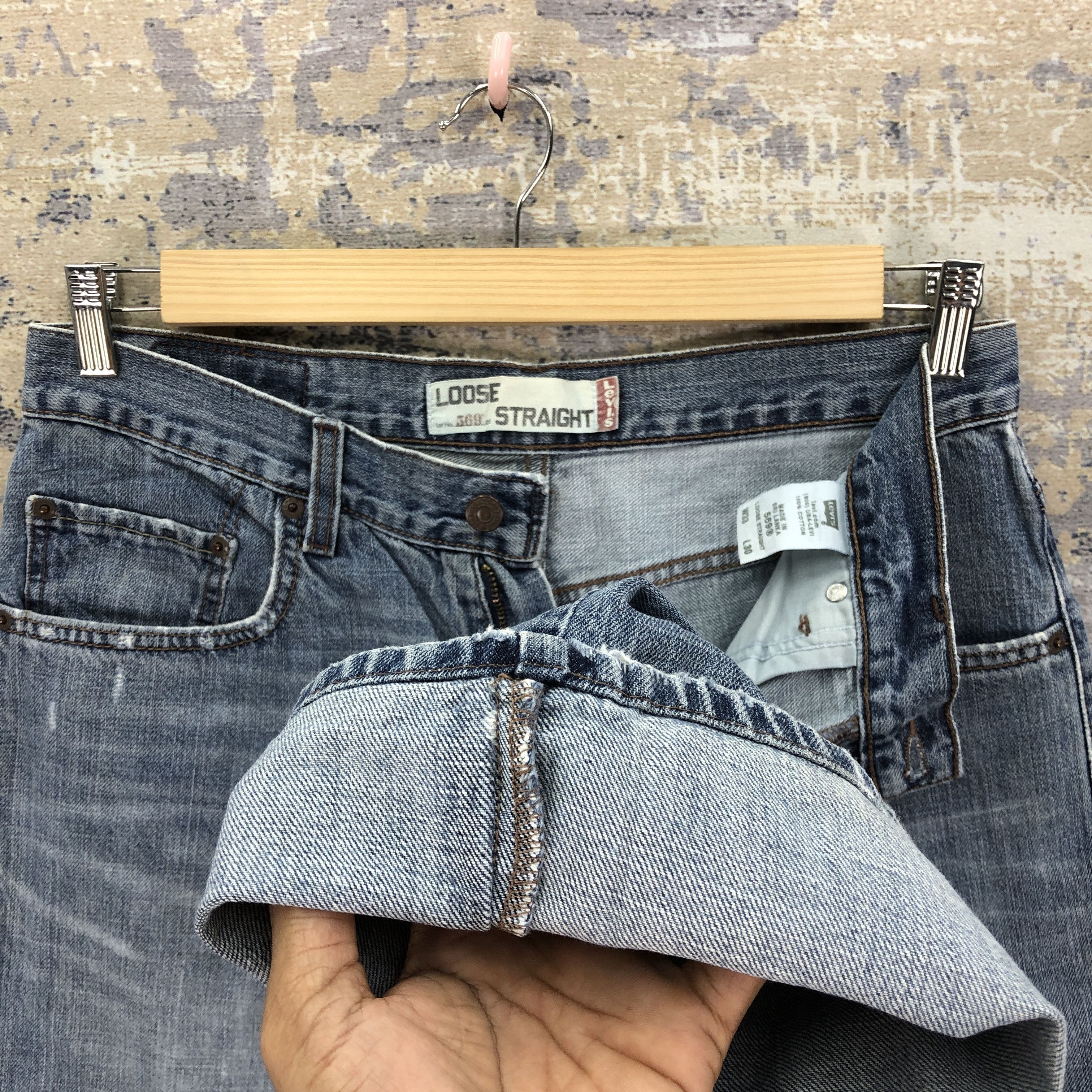 Levi's Vintage Levis 569 Baggy Loose Jeans Ripped Levis Faded Denim Size US 30 / EU 46 - 10 Thumbnail