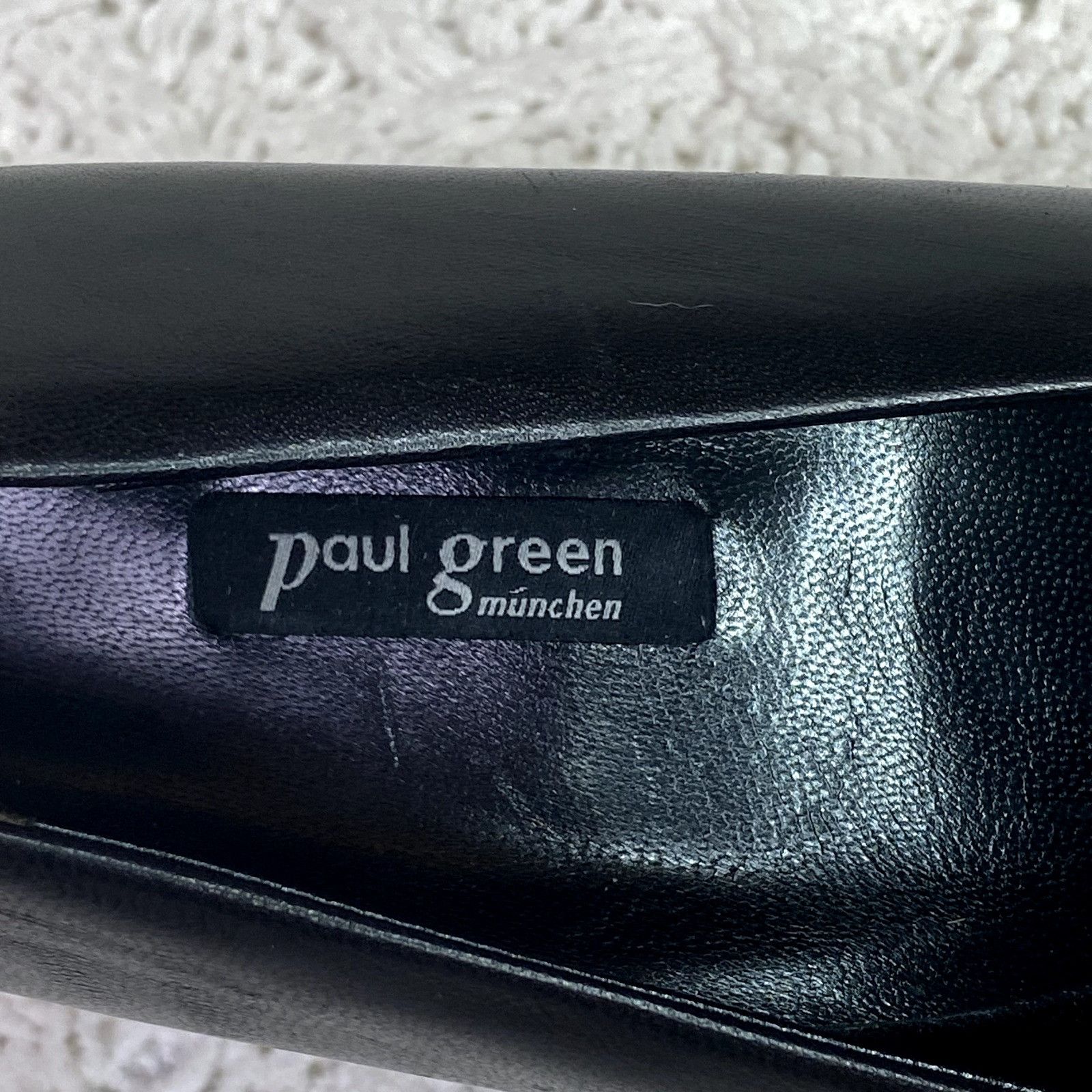 Other Paul Green Black Real Leather Pumps Heels, Women's Shoes, Si Size US 7.5 / IT 37.5 - 5 Thumbnail