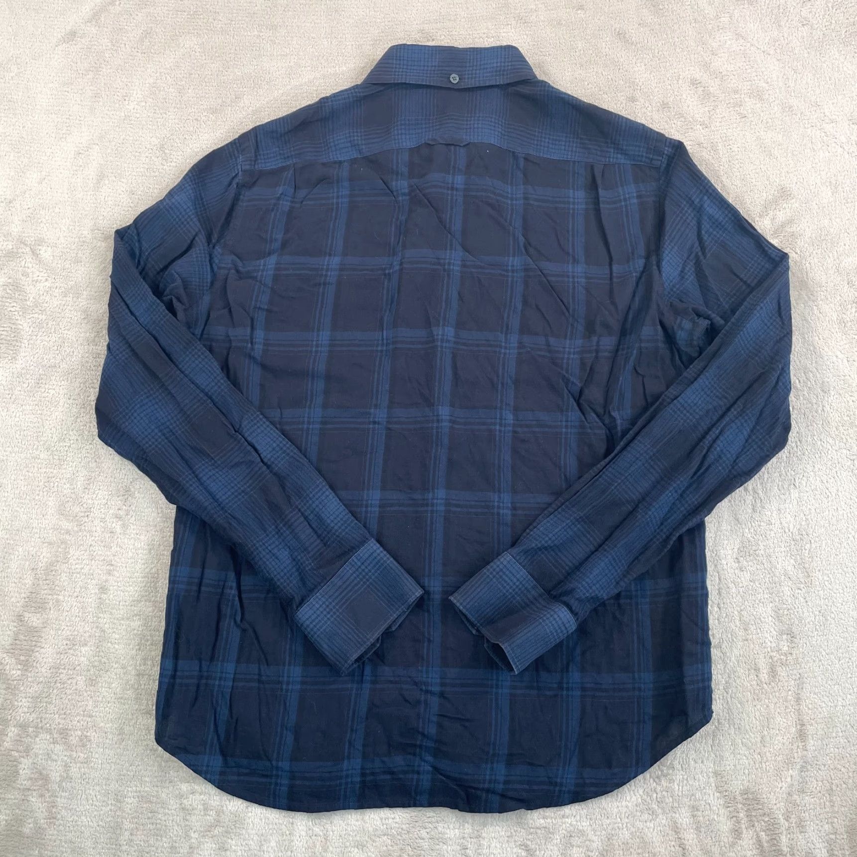 Vince Vince Shirt Men Medium Blue Buffalo Plaid Long Sleeve Pocket Designer Preppy Size US M / EU 48-50 / 2 - 4 Thumbnail