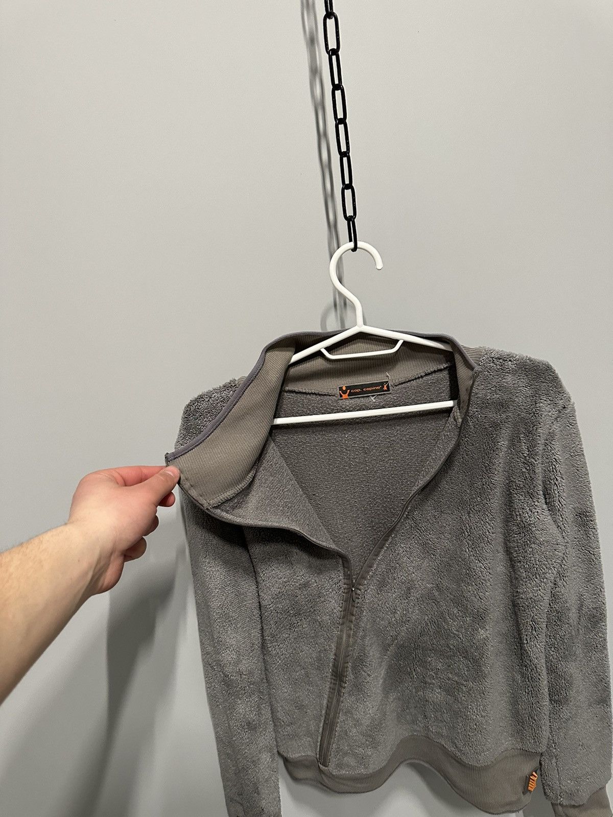 Cop Copine Cop Copine 2000s Acant Garde Fleece Jacket Y2K Assymetrical Size ONE SIZE - 9 Thumbnail