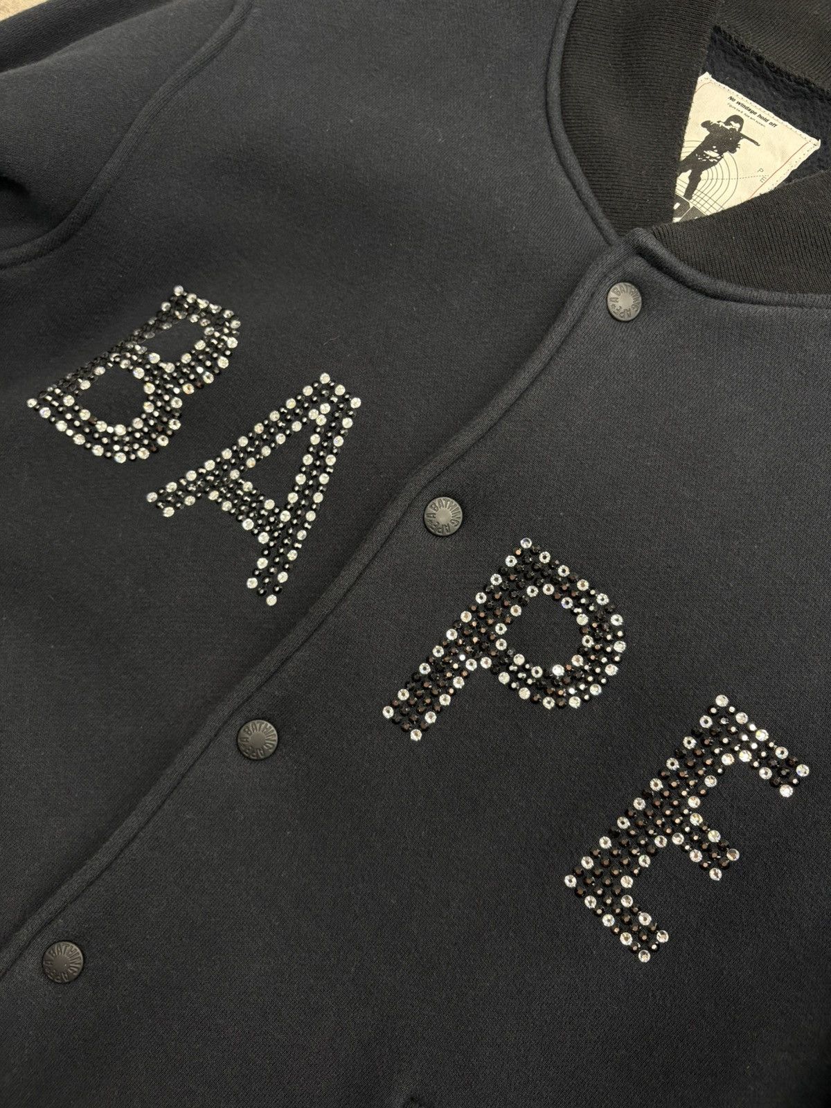 Bape × Swarovski A Bathing Ape Bape X Swarovski Varsity Jacket Black Size US M / EU 48-50 / 2 - 3 Thumbnail