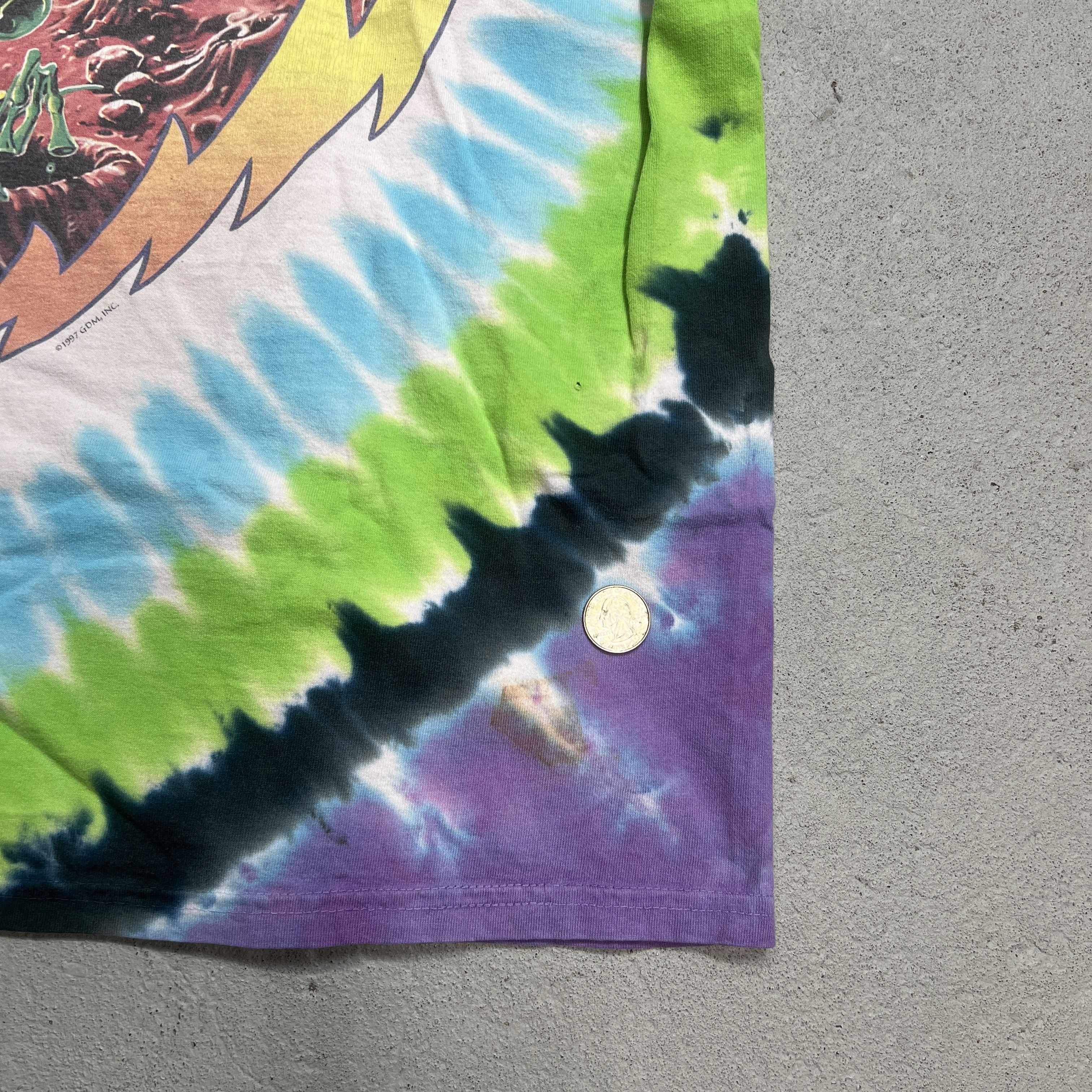 Grateful Dead × Vintage 1997 Grateful Dead Mars Rover Band Promo Tie Dye Tee Size US XL / EU 56 / 4 - 8 Thumbnail