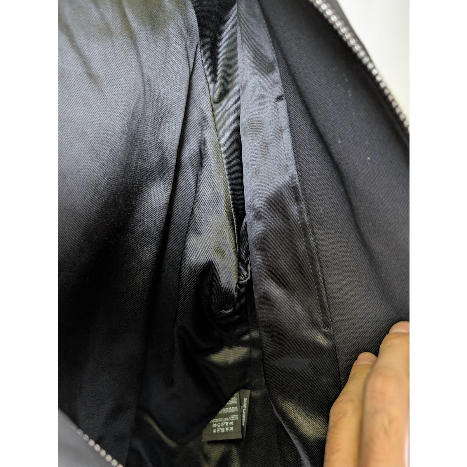 Saint Laurent Paris o1rshd1 CC20 Leather Bomber Jacket in Black Size US M / EU 48-50 / 2 - 9 Thumbnail