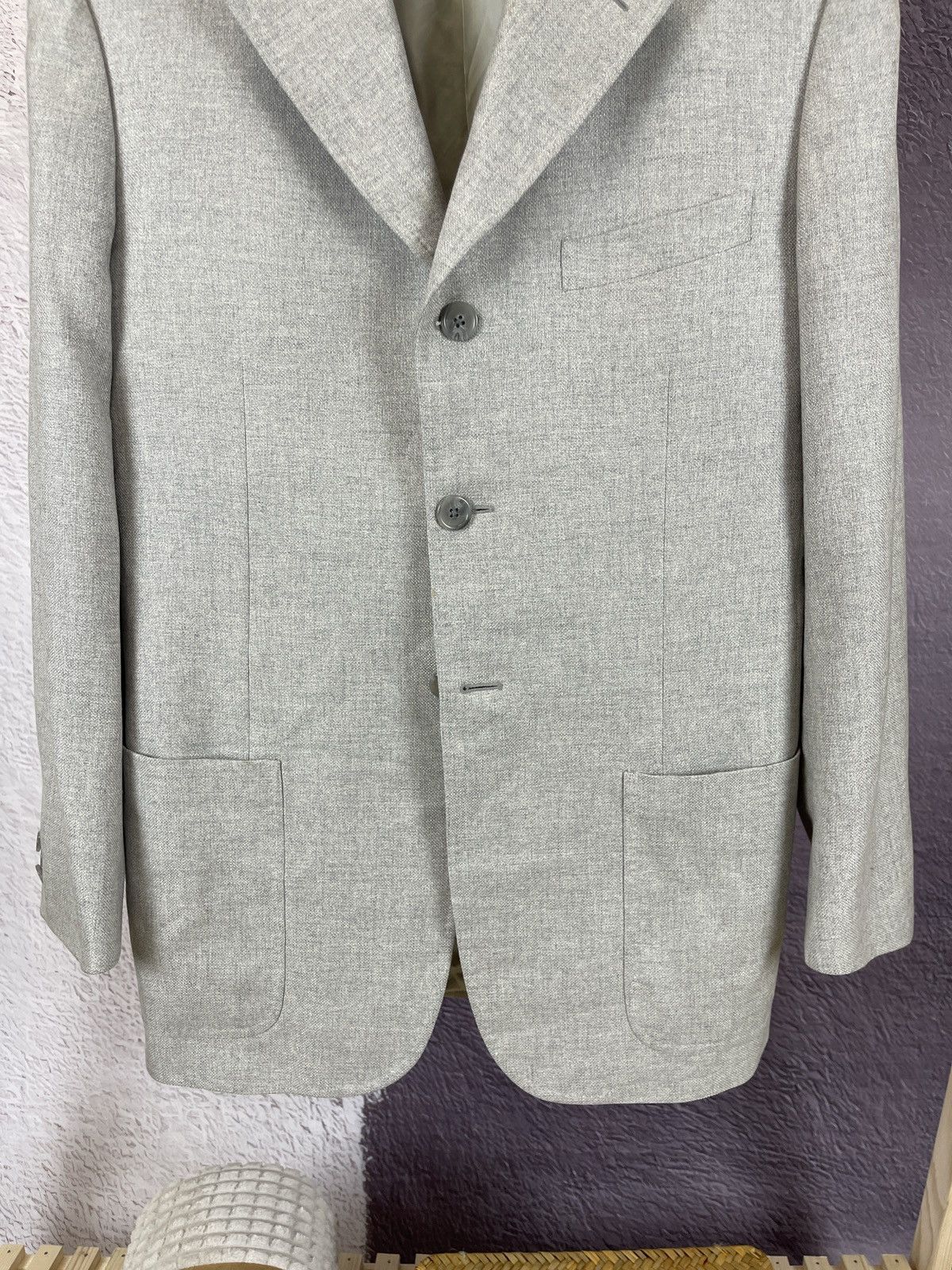 Corneliani Corneliani made in Italy silk wool grey blazer sport coat Size 40R - 4 Thumbnail