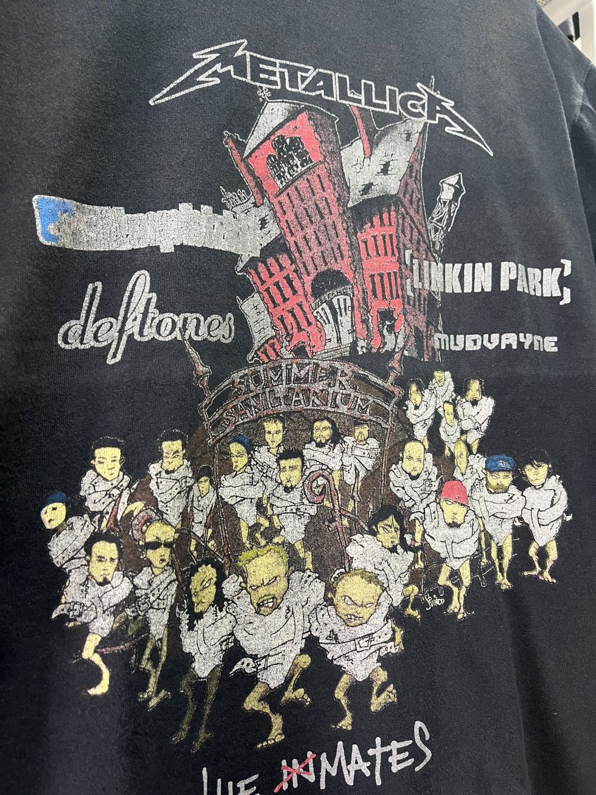 Metallica Vintage 2003 Metallica Summer SanitariumDeftones Linkin Park Size US M / EU 48-50 / 2 - 4 Thumbnail
