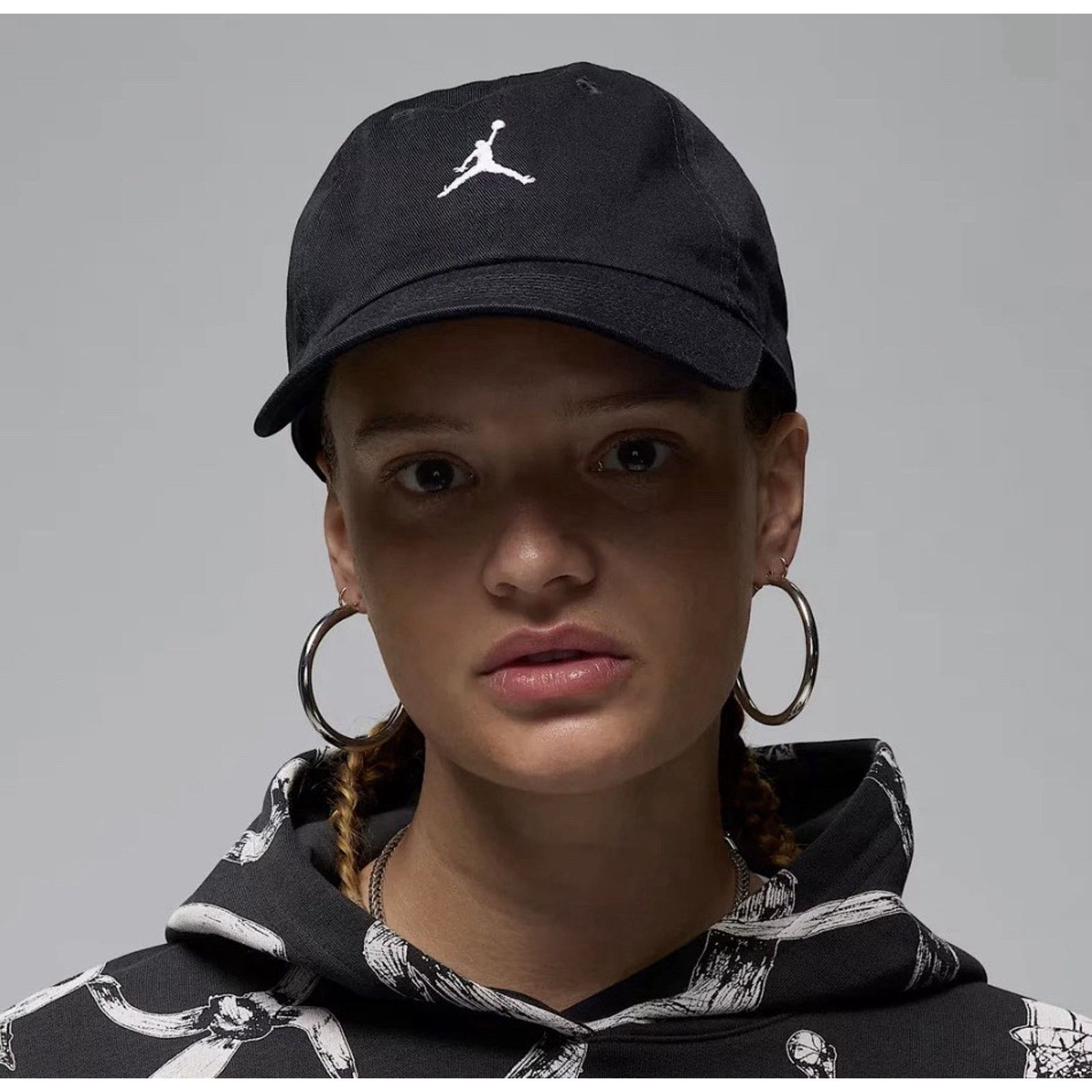 Nike Jordan Club Cap Black White Jumpman Adjustable Hat M/L NWT Size ONE SIZE - 1 Thumbnail