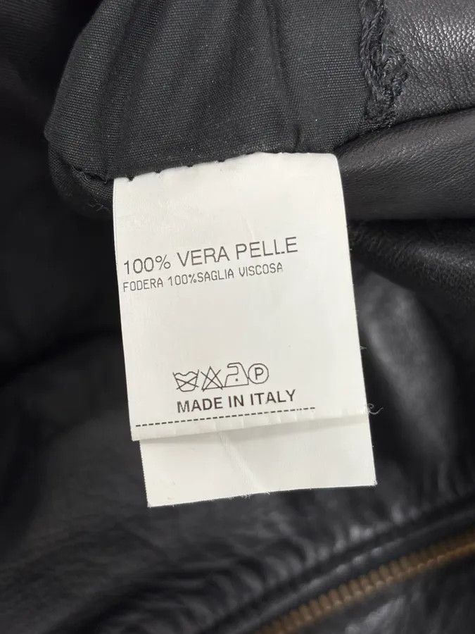 Daniele Alessandrini 2000s Daniele Alessandrini Aviator Black Leather Jacket Size US M / EU 48-50 / 2 - 10 Thumbnail