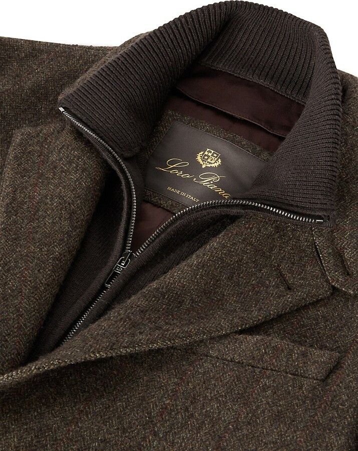 Loro Piana o1w1db10824 Sefton Cashmere Blend Jacket in Brown Size US XL / EU 56 / 4 - 4 Thumbnail