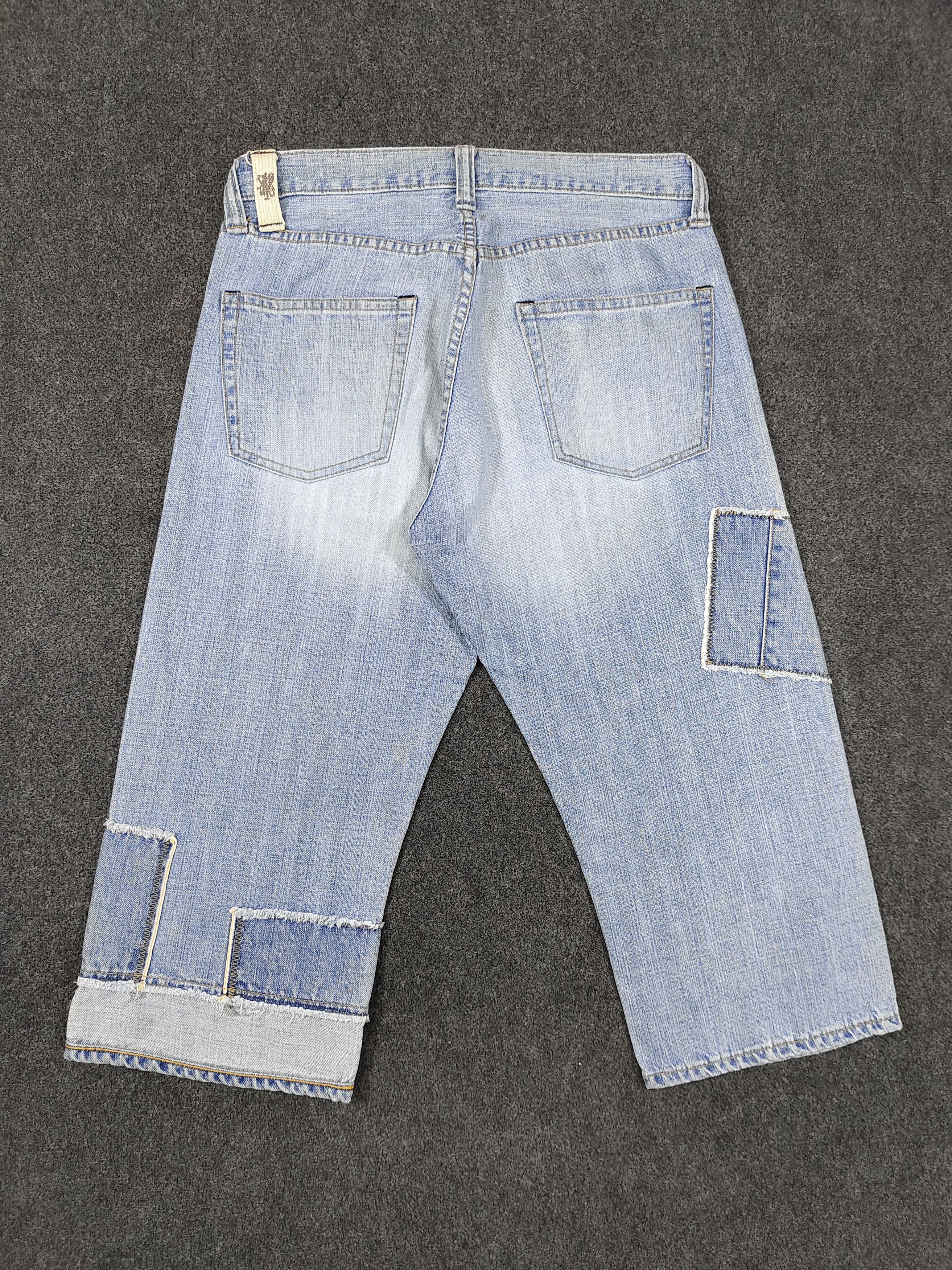 If Six Was Nine 00s Blue Way🇯🇵Patchwork Panel Raw Edge Layered Denim Size US 30 / EU 46 - 6 Thumbnail
