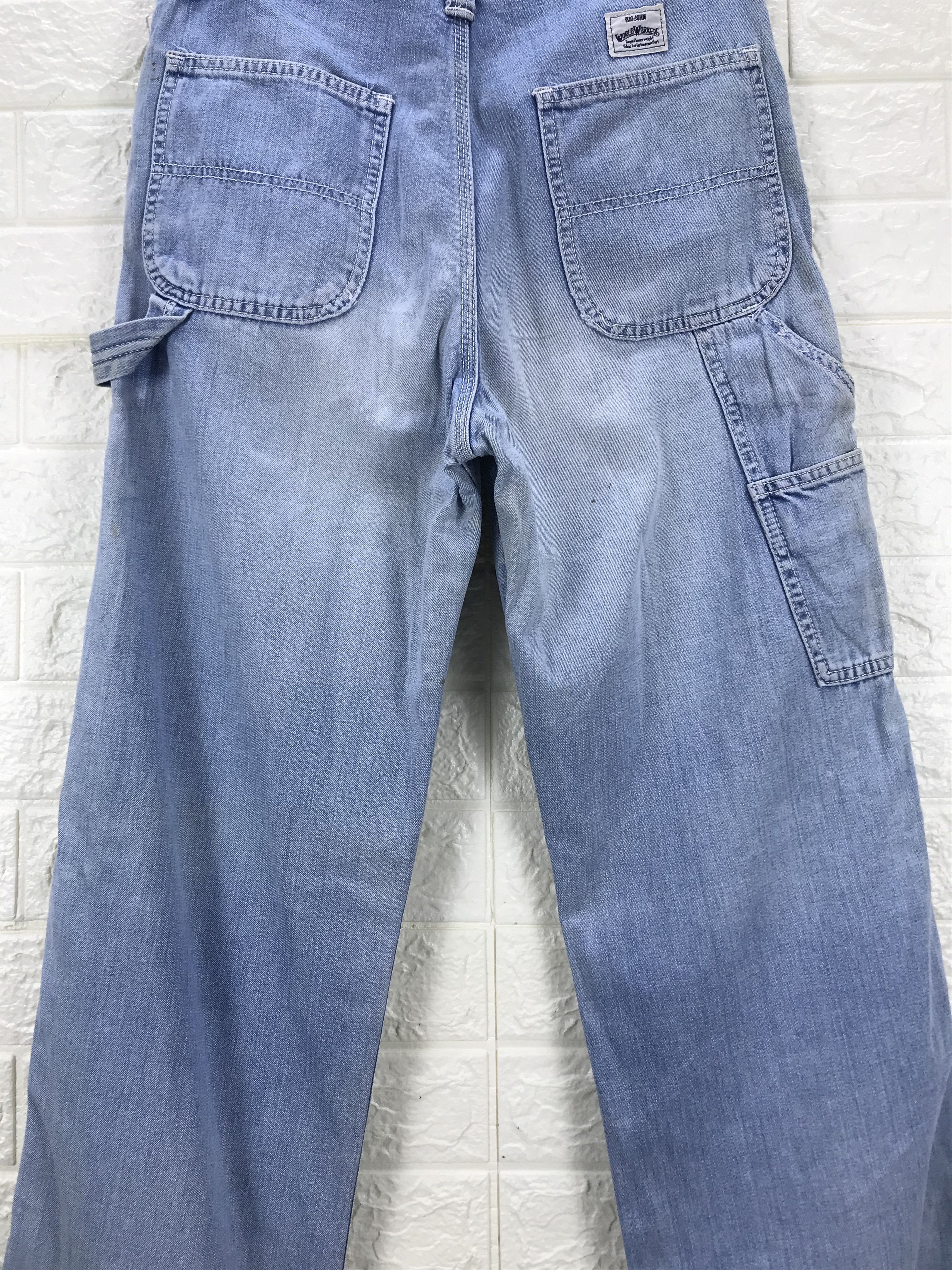 Big John Vintage Big John Light Wash Carpenter Jeans Size US 29 - 3 Thumbnail