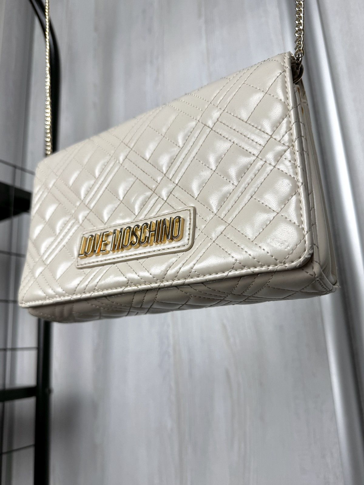 Love Moschino Love Moschino beige clutch shoulder bag faux leather Size ONE SIZE - 4 Thumbnail