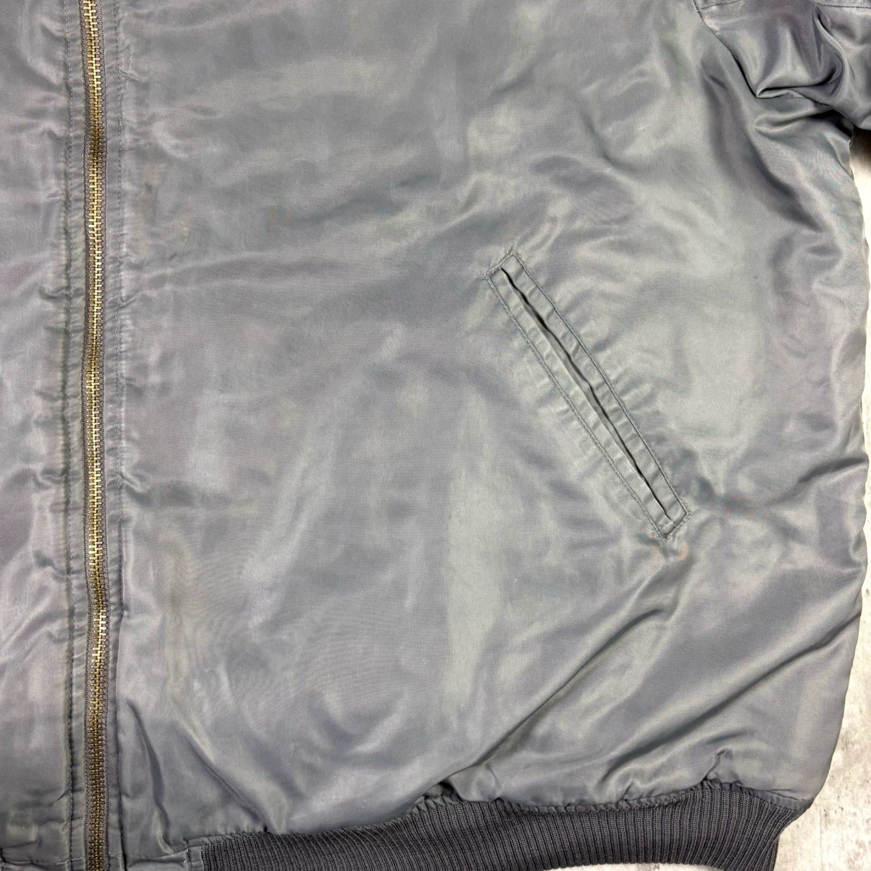Sean John VINTAGE Sean John Bomber Jacket Gray Full Zip 2XL Mens 90s Military Style Size US XXL / EU 58 / 5 - 6 Thumbnail