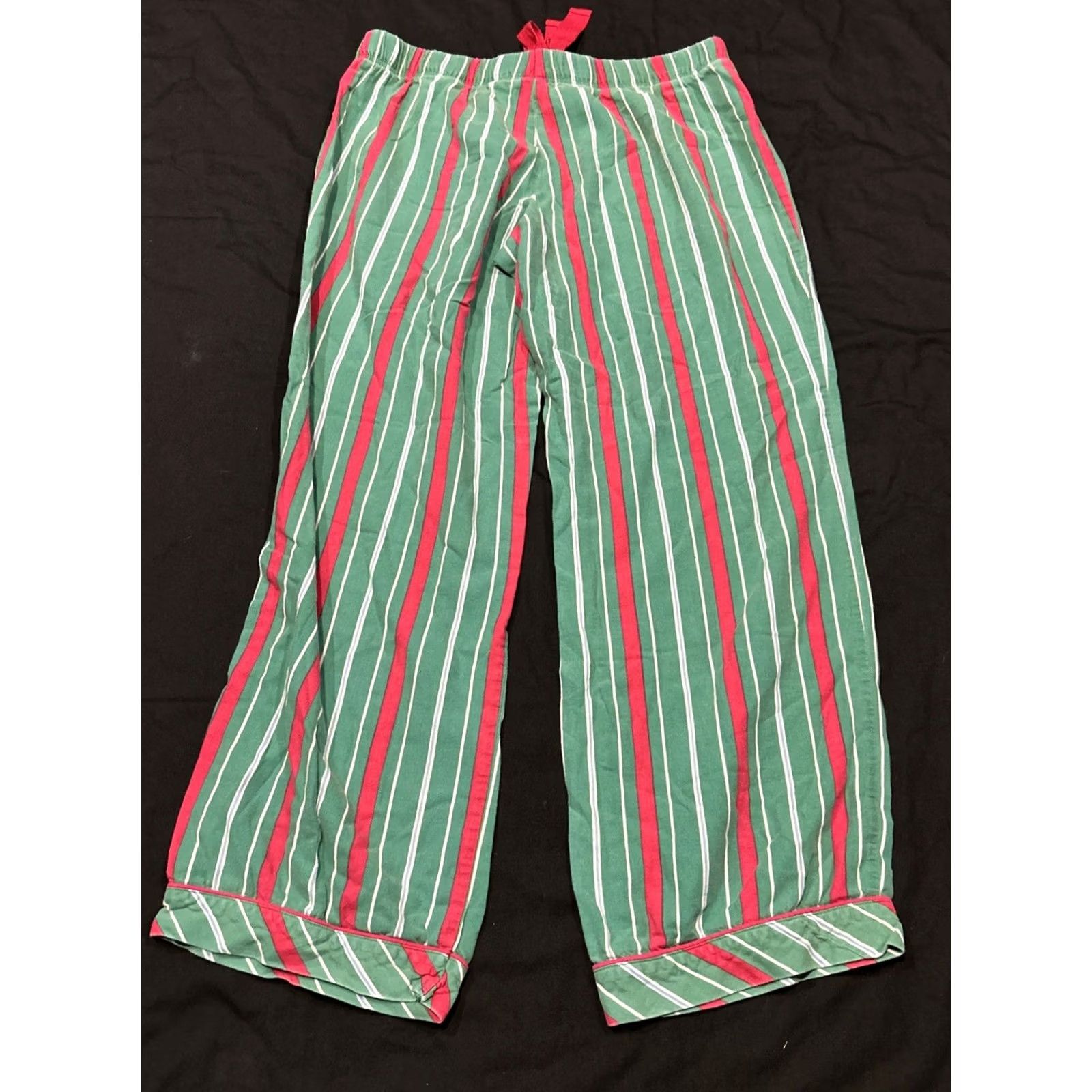 Gap Gap Pajama Pants Lounge Striped Cotton Womens M Multicolor Knit Pocket Drawstring Pants Women’s Size 32" / US 10 / IT 46 - 4 Thumbnail