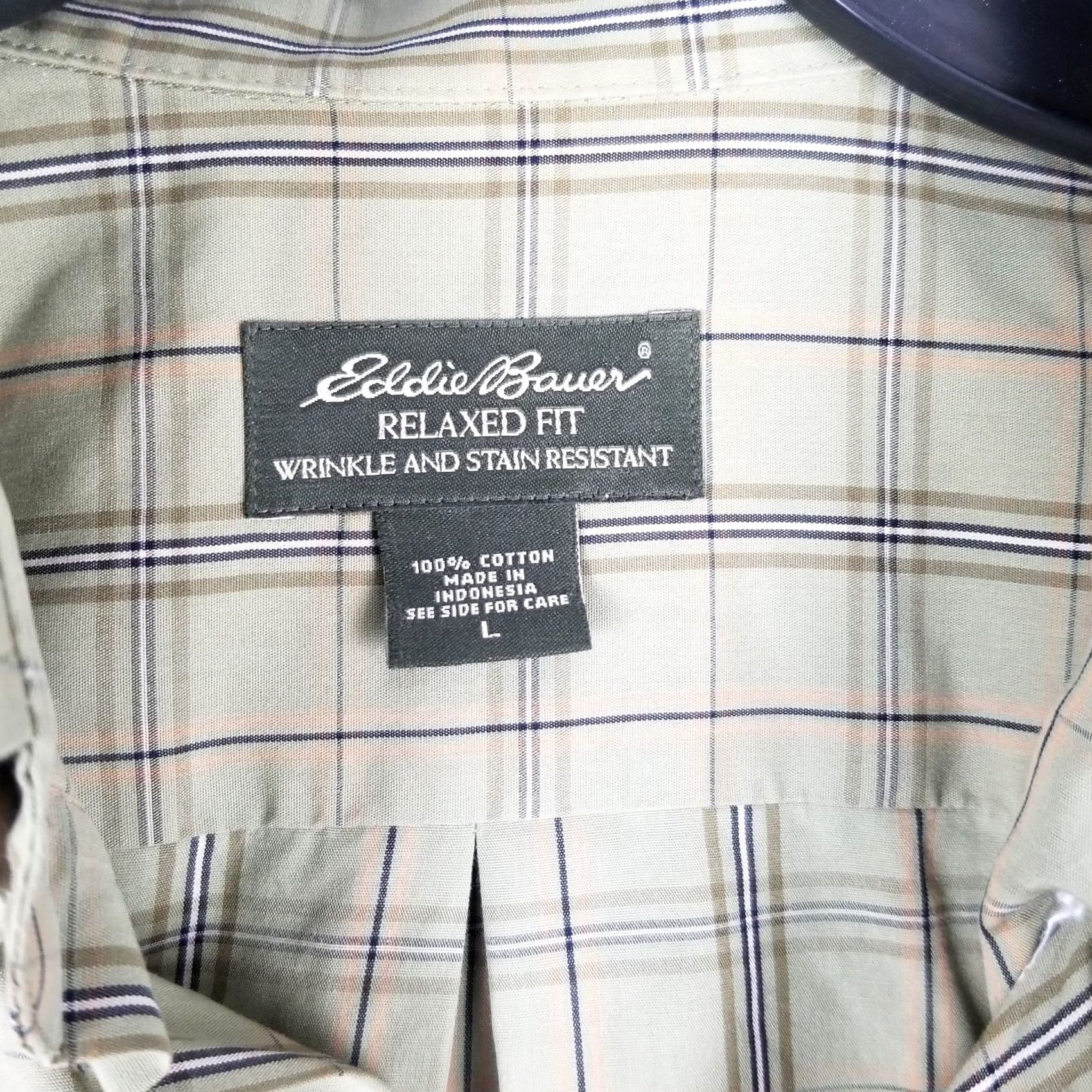 Eddie Bauer Eddie Bauer Wrinkle Resistant Relaxed Fit Shirt Men L Brown Button-Up Long Sleeve Casual Business Check Cotton 100% Size US L / EU 52-54 / 3 - 2 Thumbnail
