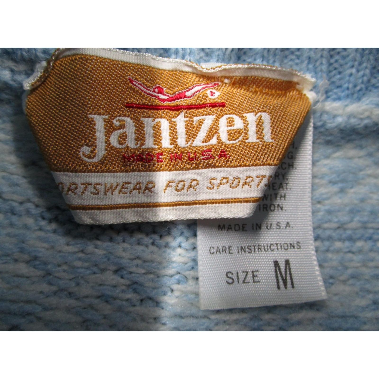 Jantzen VINTAGE Jantzen Sweater Women M Blue Fair Isle Cable Knit Pullover 90s Crew Neck Size M / US 6-8 / IT 42-44 - 3 Thumbnail
